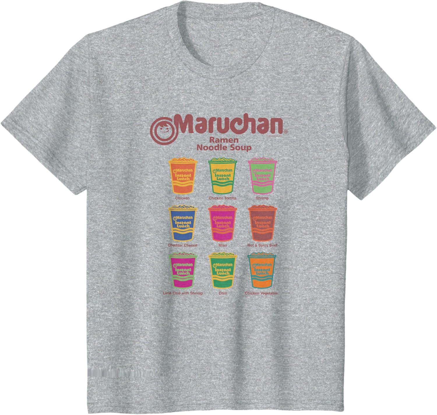 image:imageMaruchan Instant Lunch Noodle Cup Flavors Colour Pop TShirtHeather Grey