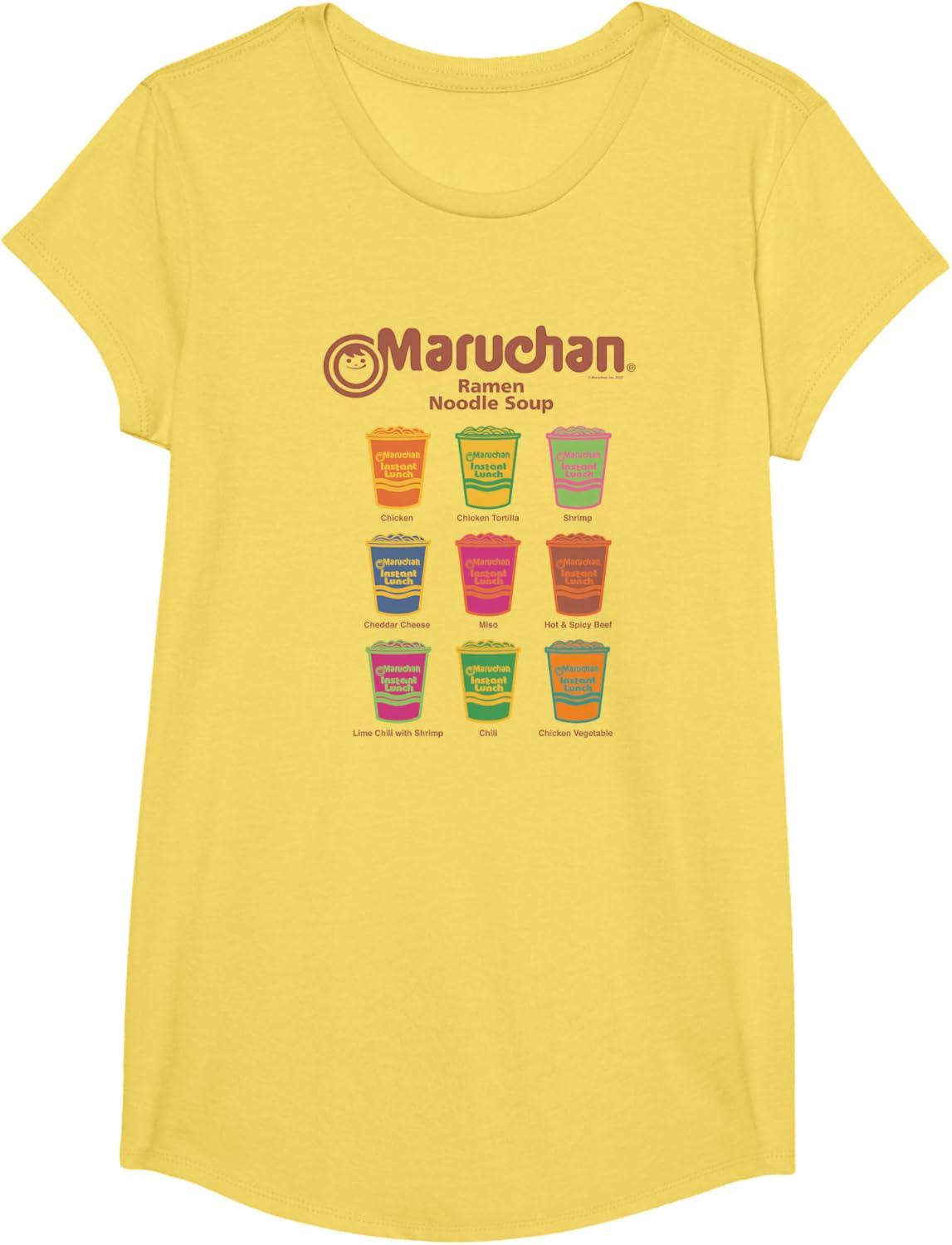 image:imageMaruchan Instant Lunch Noodle Cup Flavors Colour Pop TShirtLemon Yellow