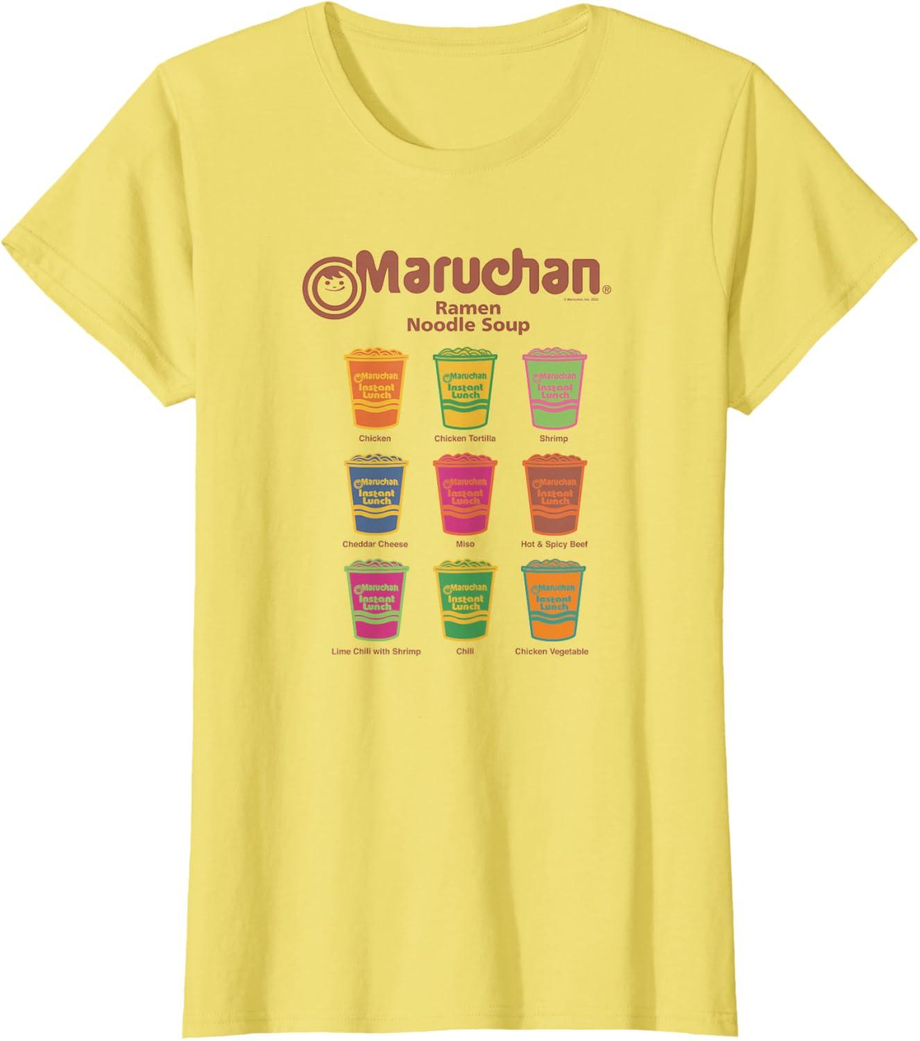image:imageMaruchan Instant Lunch Noodle Cup Flavors Colour Pop TShirtLemon Yellow