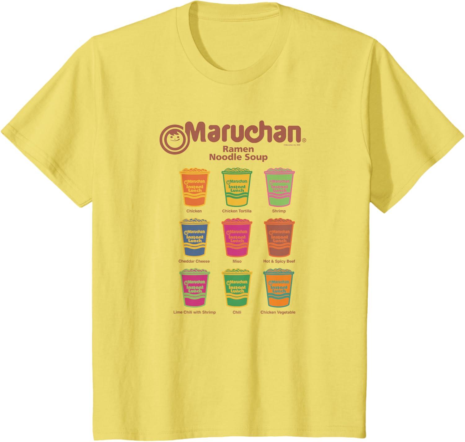 image:imageMaruchan Instant Lunch Noodle Cup Flavors Colour Pop TShirtLemon Yellow