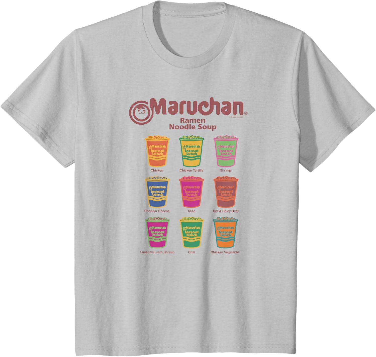 image:imageMaruchan Instant Lunch Noodle Cup Flavors Colour Pop TShirtSilver Grey