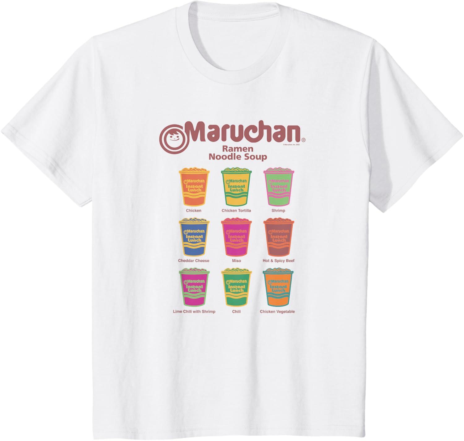 image:imageMaruchan Instant Lunch Noodle Cup Flavors Colour Pop TShirtWhite
