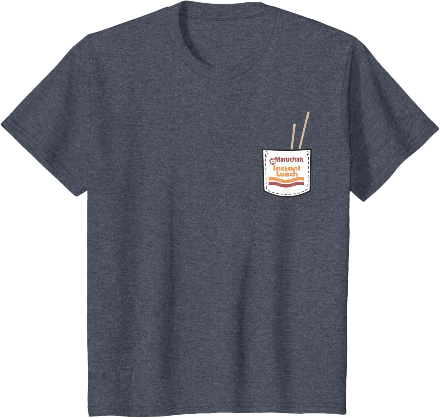 image:imageMaruchan Instant Lunch Pocket Chop Sticks TShirtHeather Blue