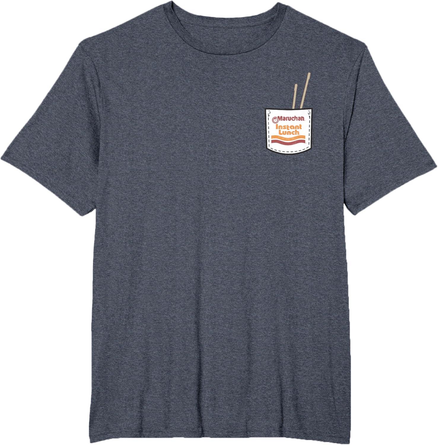image:imageMaruchan Instant Lunch Pocket Chop Sticks TShirtHeather Blue