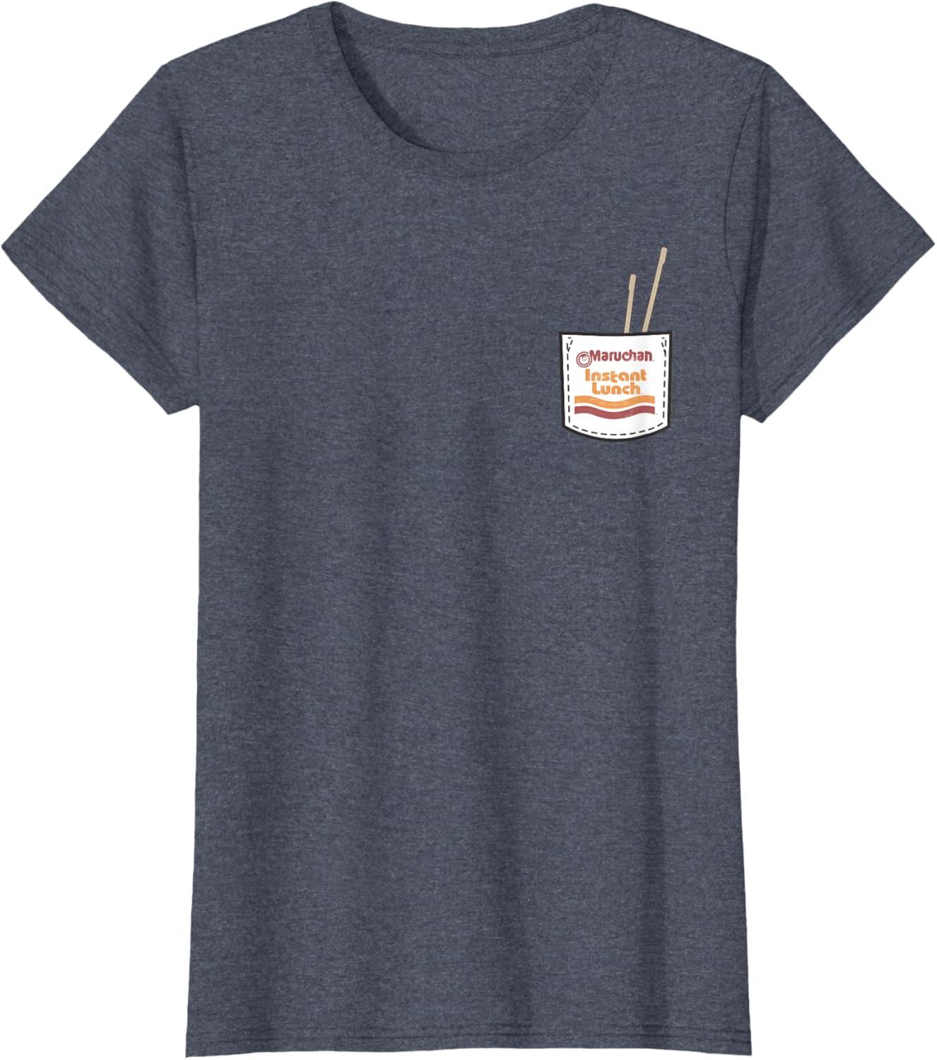 image:imageMaruchan Instant Lunch Pocket Chop Sticks TShirtHeather Blue