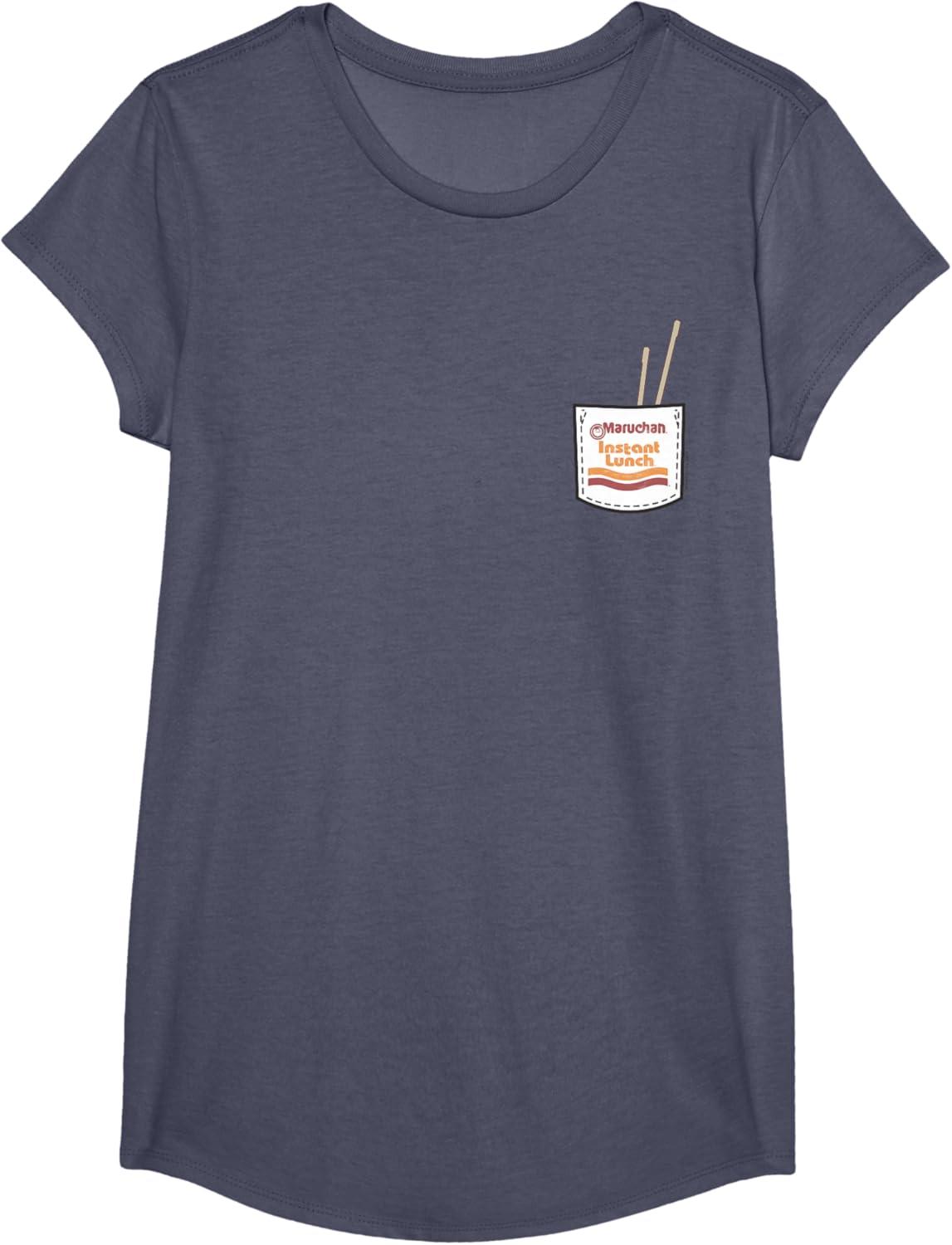 image:imageMaruchan Instant Lunch Pocket Chop Sticks TShirtHeather Blue