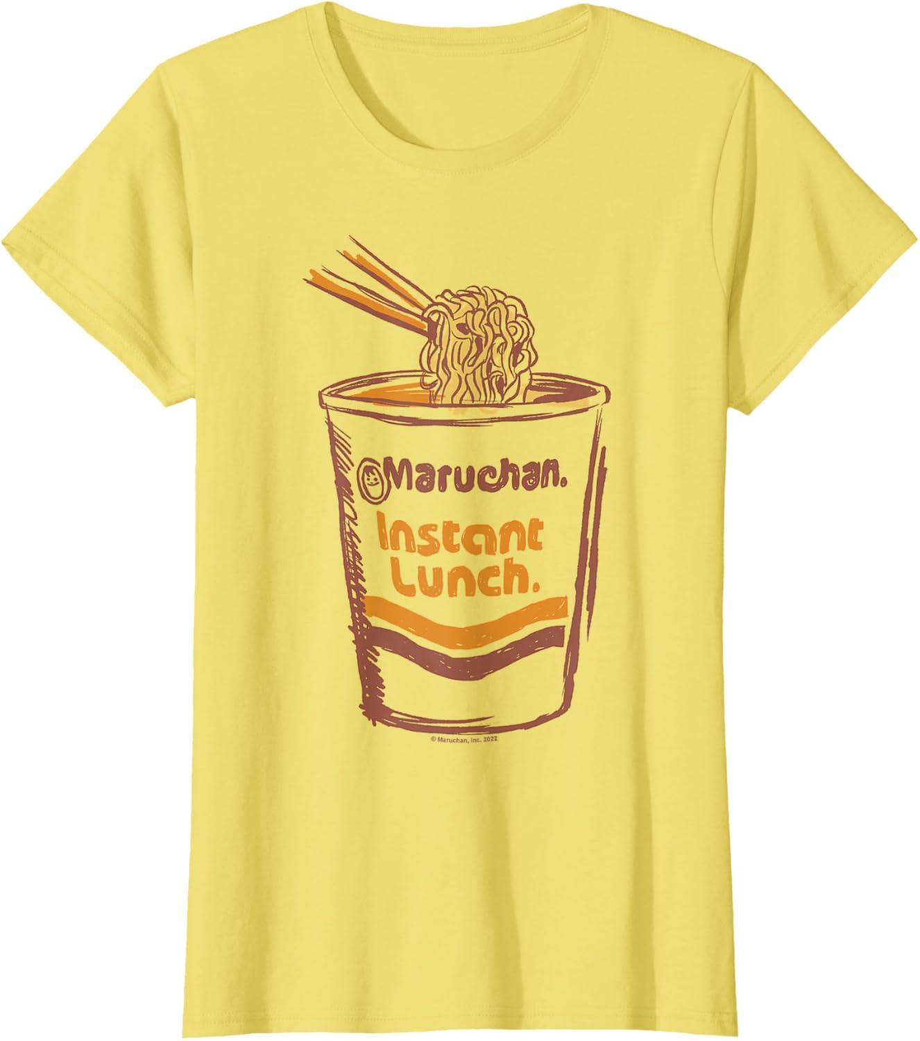image:imageMaruchan Instant Lunch Ramen Cup Art Logo TShirtLemon Yellow