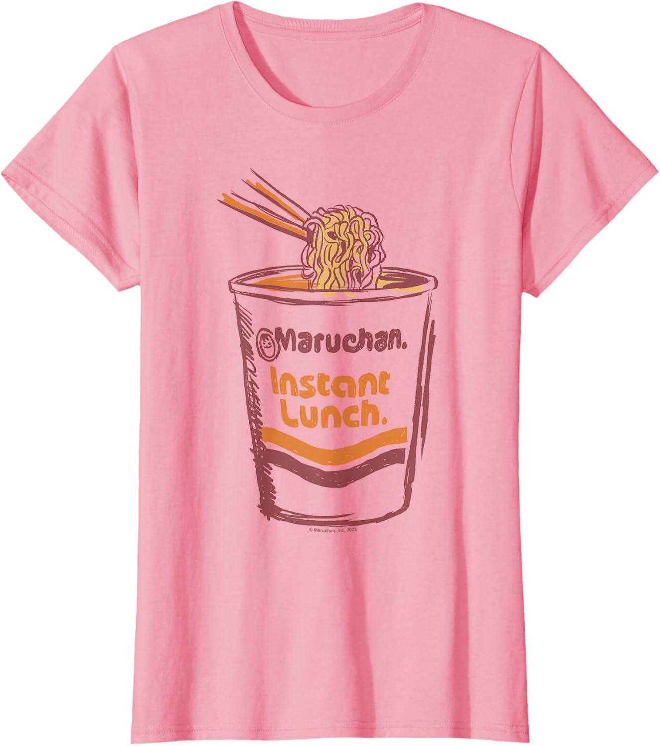 image:imageMaruchan Instant Lunch Ramen Cup Art Logo TShirtPink