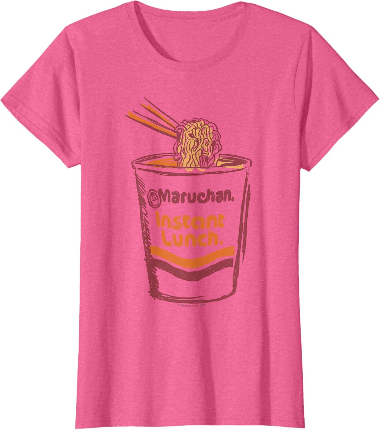 image:imageMaruchan Instant Lunch Ramen Cup Art Logo TShirtPink Heather