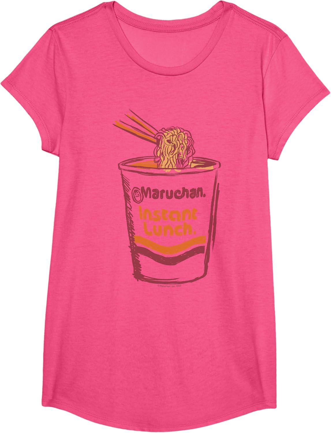 image:imageMaruchan Instant Lunch Ramen Cup Art Logo TShirtPink Heather