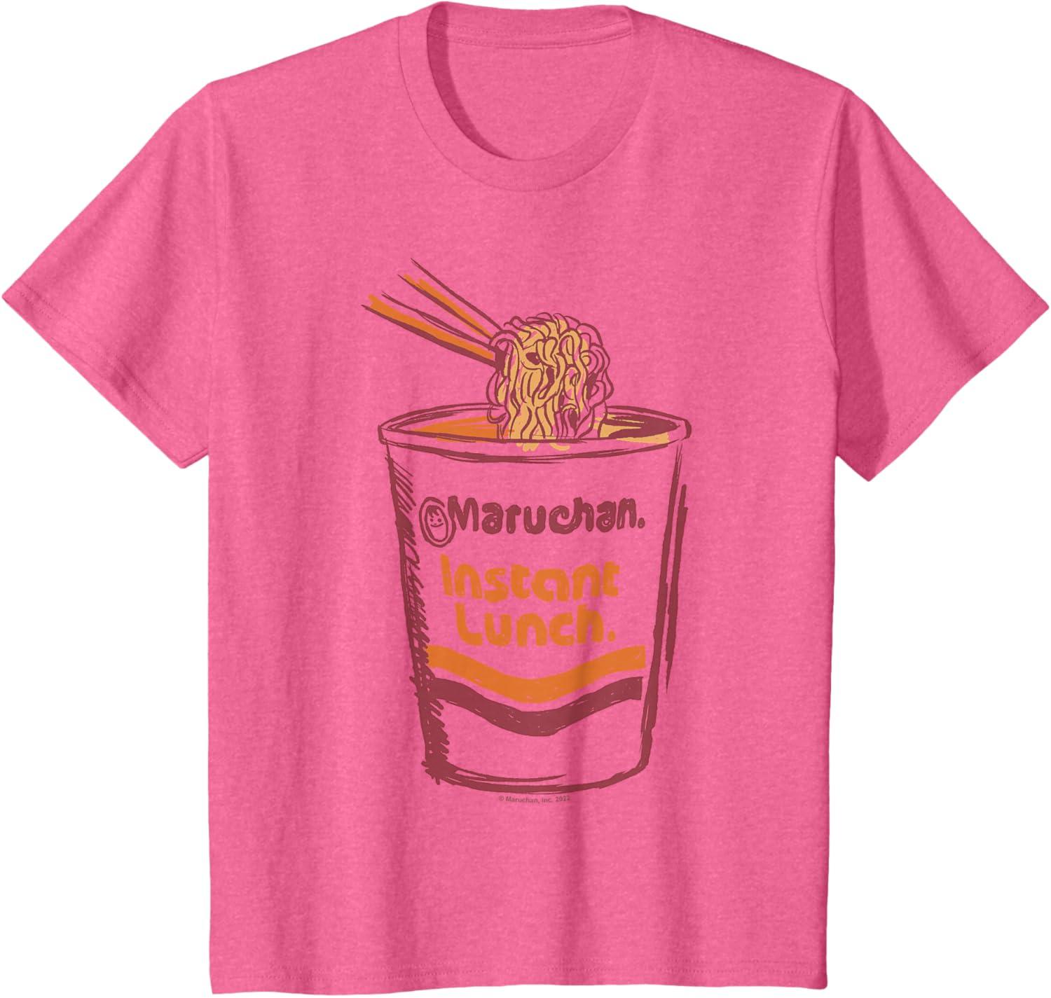 image:imageMaruchan Instant Lunch Ramen Cup Art Logo TShirtPink Heather