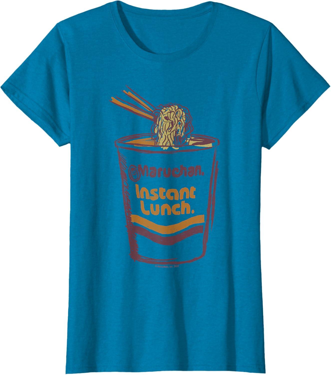 image:imageMaruchan Instant Lunch Ramen Cup Art Logo TShirtSapphire Blue
