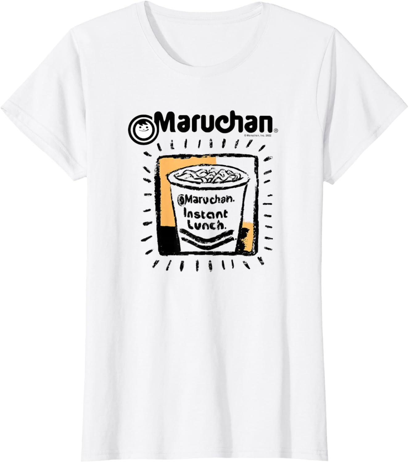 image:imageMaruchan Instant Lunch Ramen Cup Crayon Drawing Logo TShirtWhite
