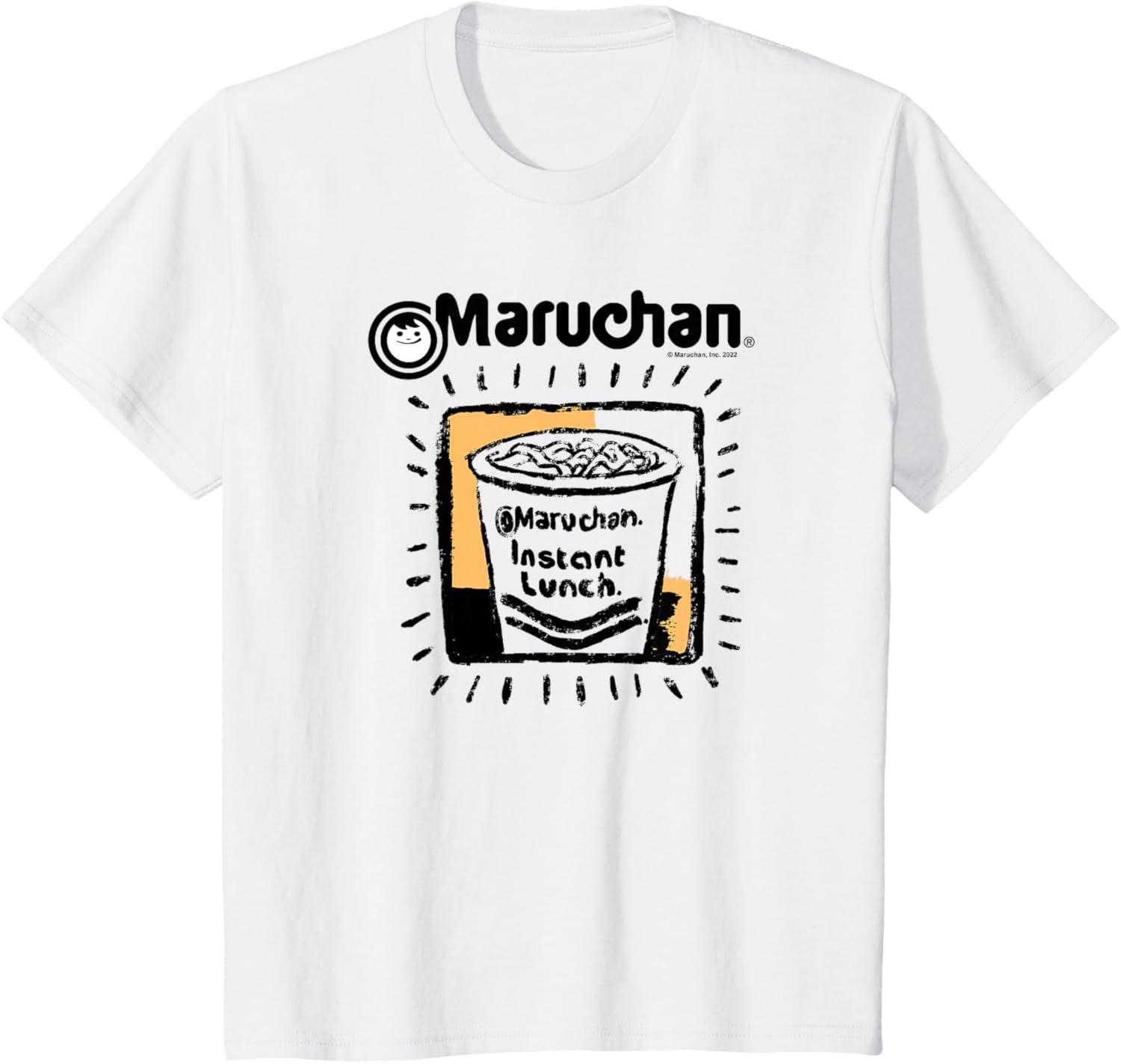 image:imageMaruchan Instant Lunch Ramen Cup Crayon Drawing Logo TShirtWhite