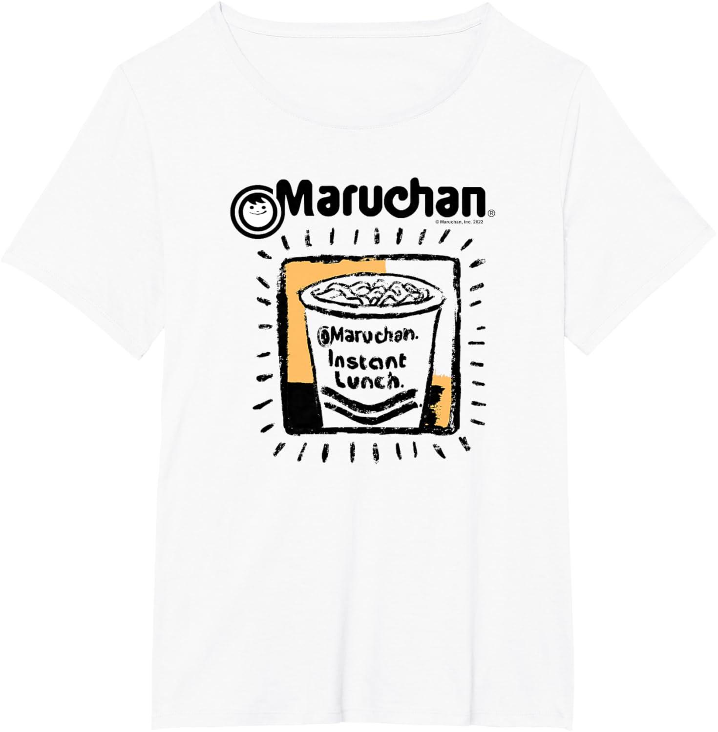 image:imageMaruchan Instant Lunch Ramen Cup Crayon Drawing Logo TShirtWhite