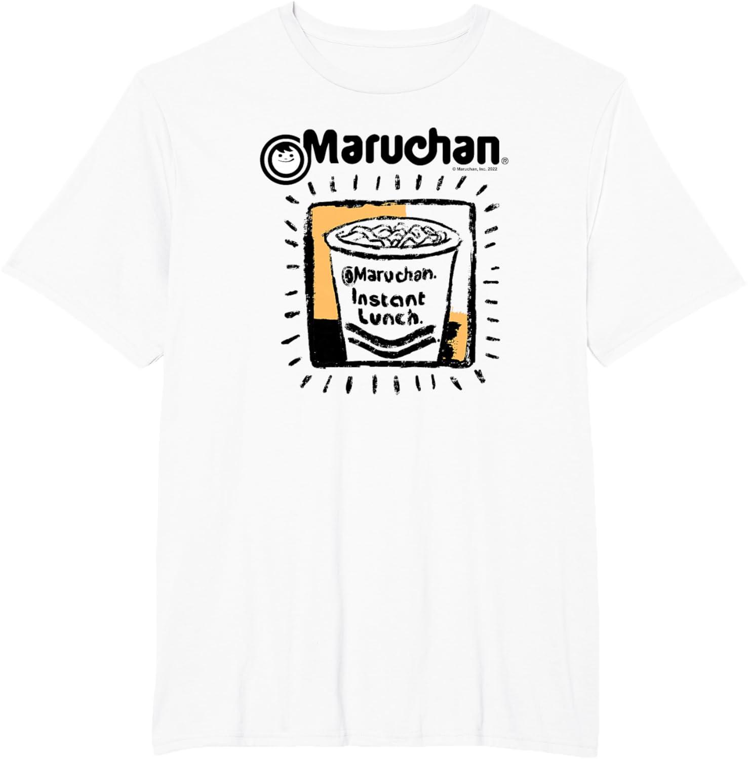 image:imageMaruchan Instant Lunch Ramen Cup Crayon Drawing Logo TShirtWhite