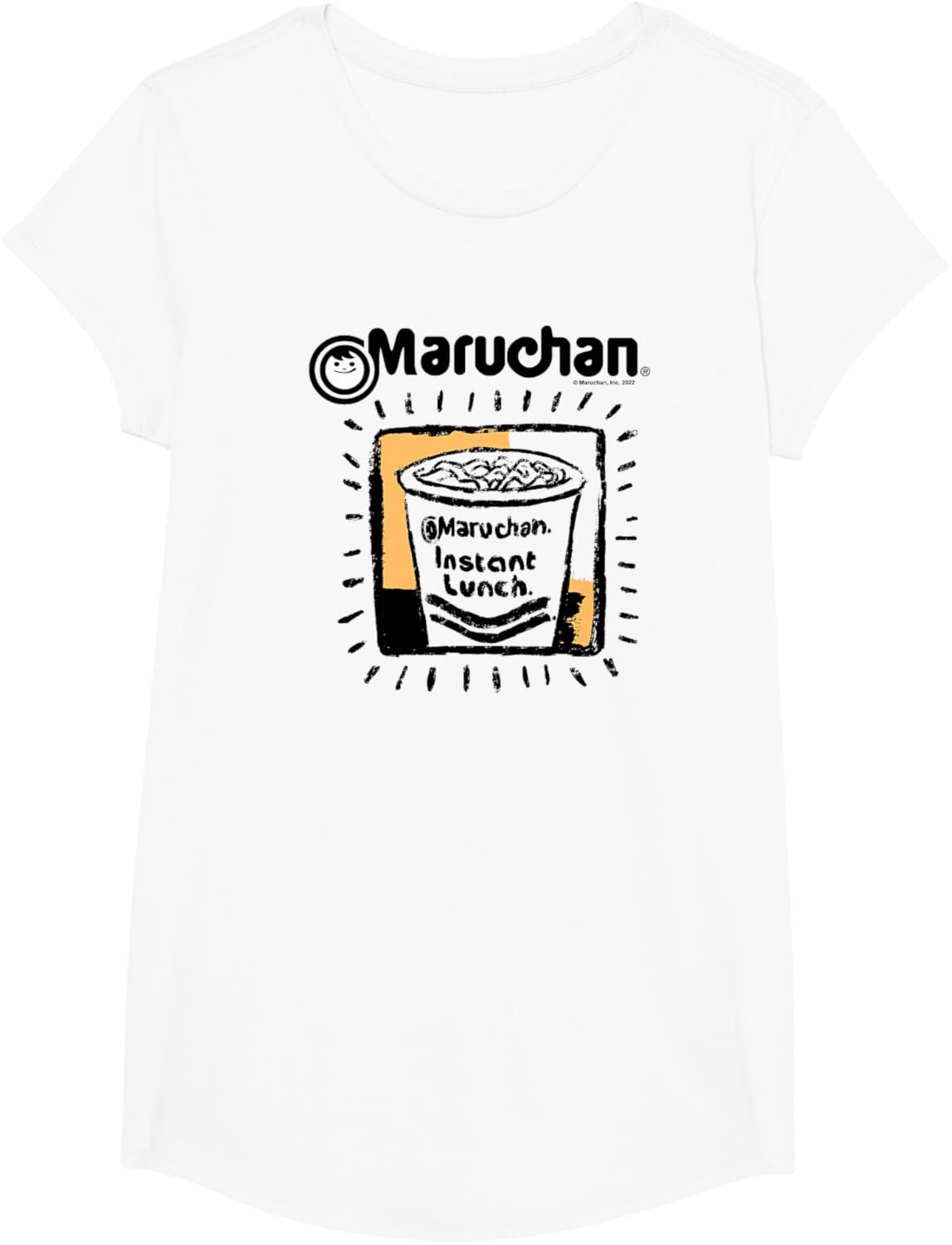 image:imageMaruchan Instant Lunch Ramen Cup Crayon Drawing Logo TShirtWhite