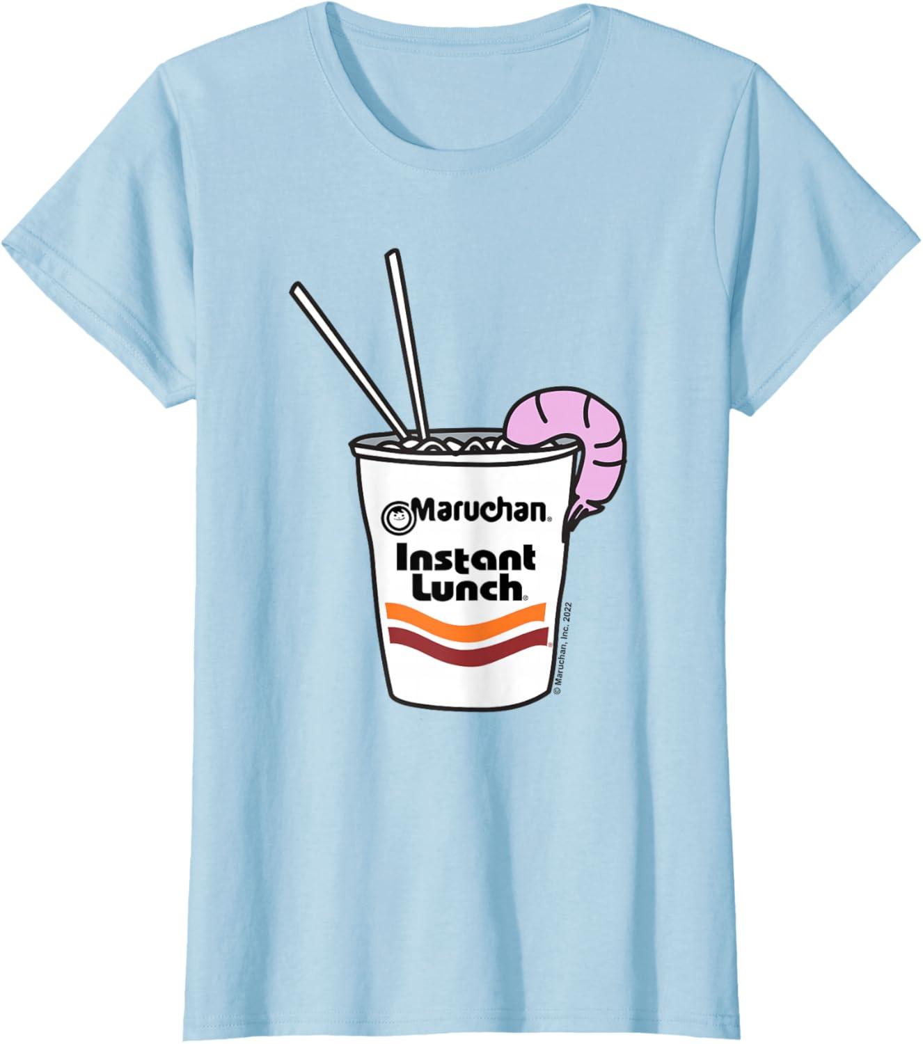 image:imageMaruchan Instant Lunch Ramen Cup Drawing Shrimp Logo TShirtBaby Blue