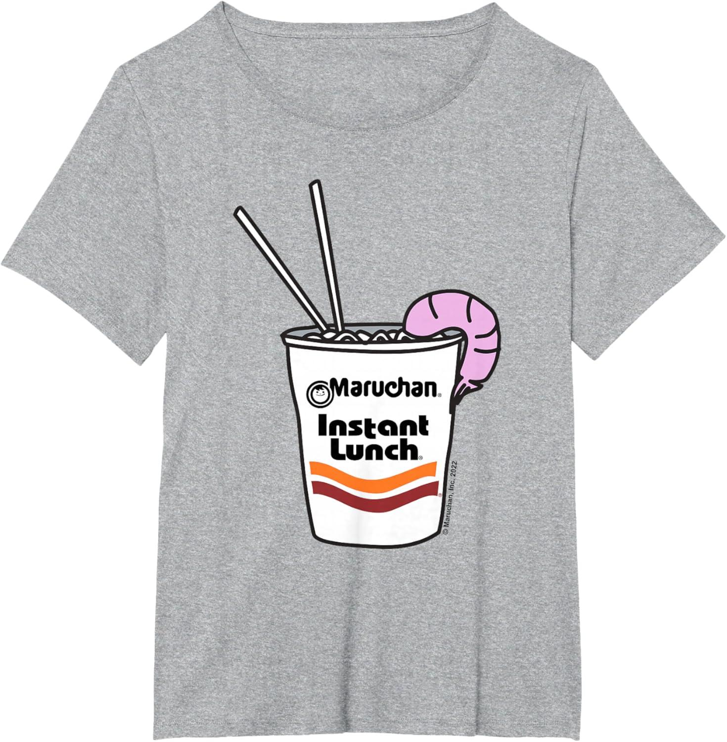 image:imageMaruchan Instant Lunch Ramen Cup Drawing Shrimp Logo TShirtHeather Grey