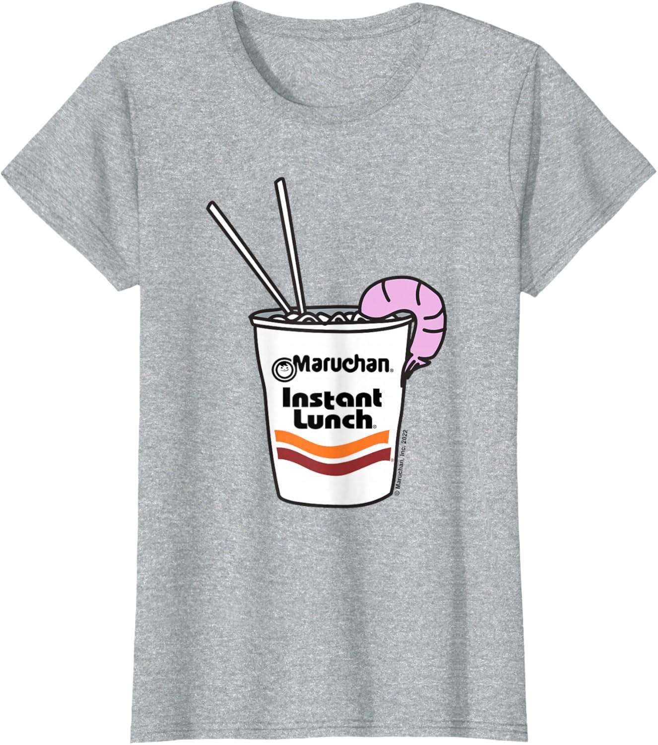 image:imageMaruchan Instant Lunch Ramen Cup Drawing Shrimp Logo TShirtHeather Grey