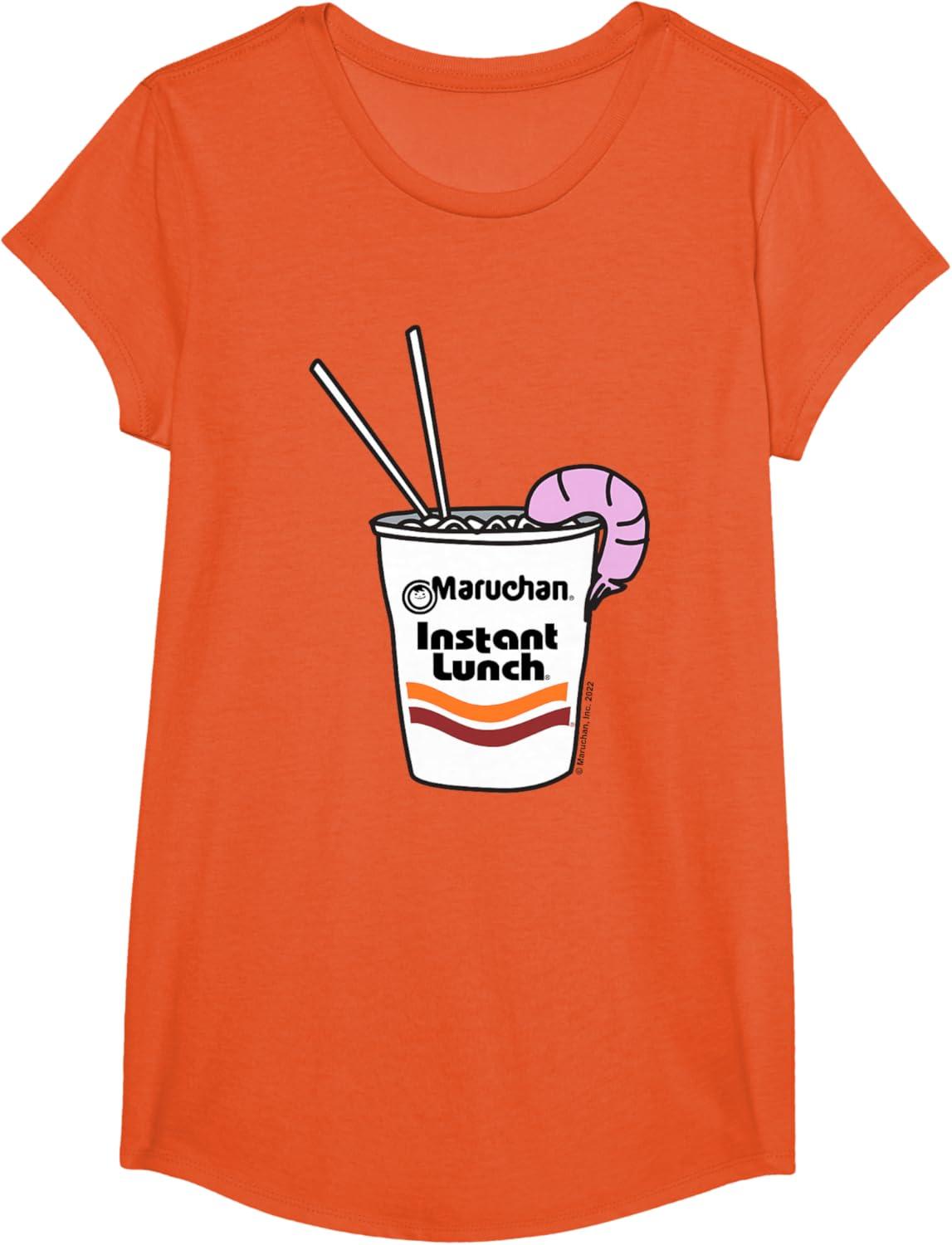 image:imageMaruchan Instant Lunch Ramen Cup Drawing Shrimp Logo TShirtOrange