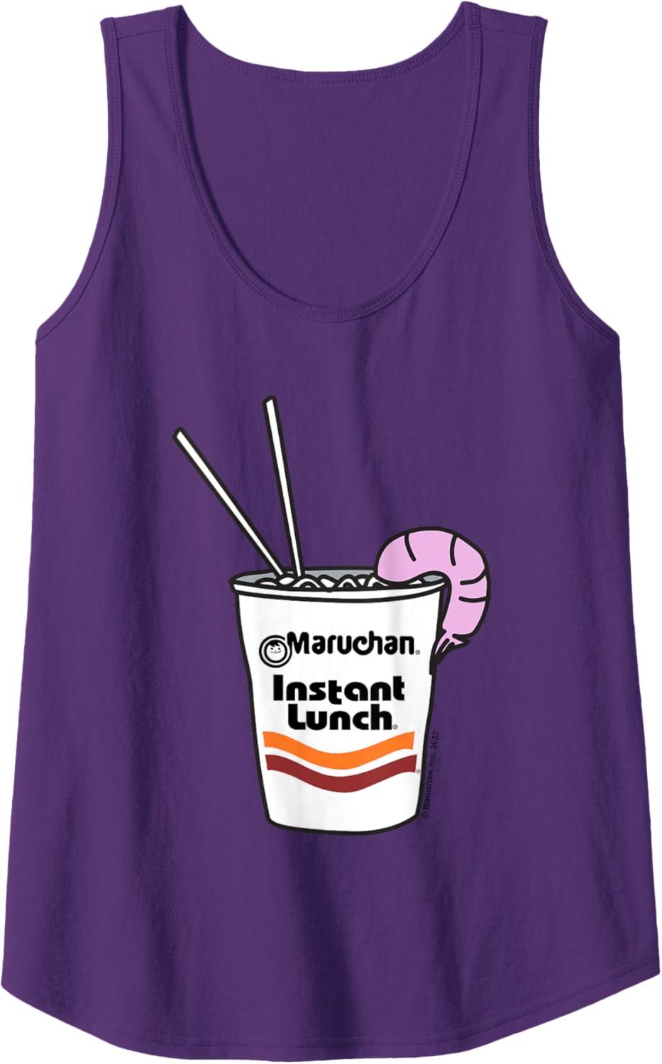 image:imageMaruchan Instant Lunch Ramen Cup Drawing Shrimp Logo Tank TopPurple