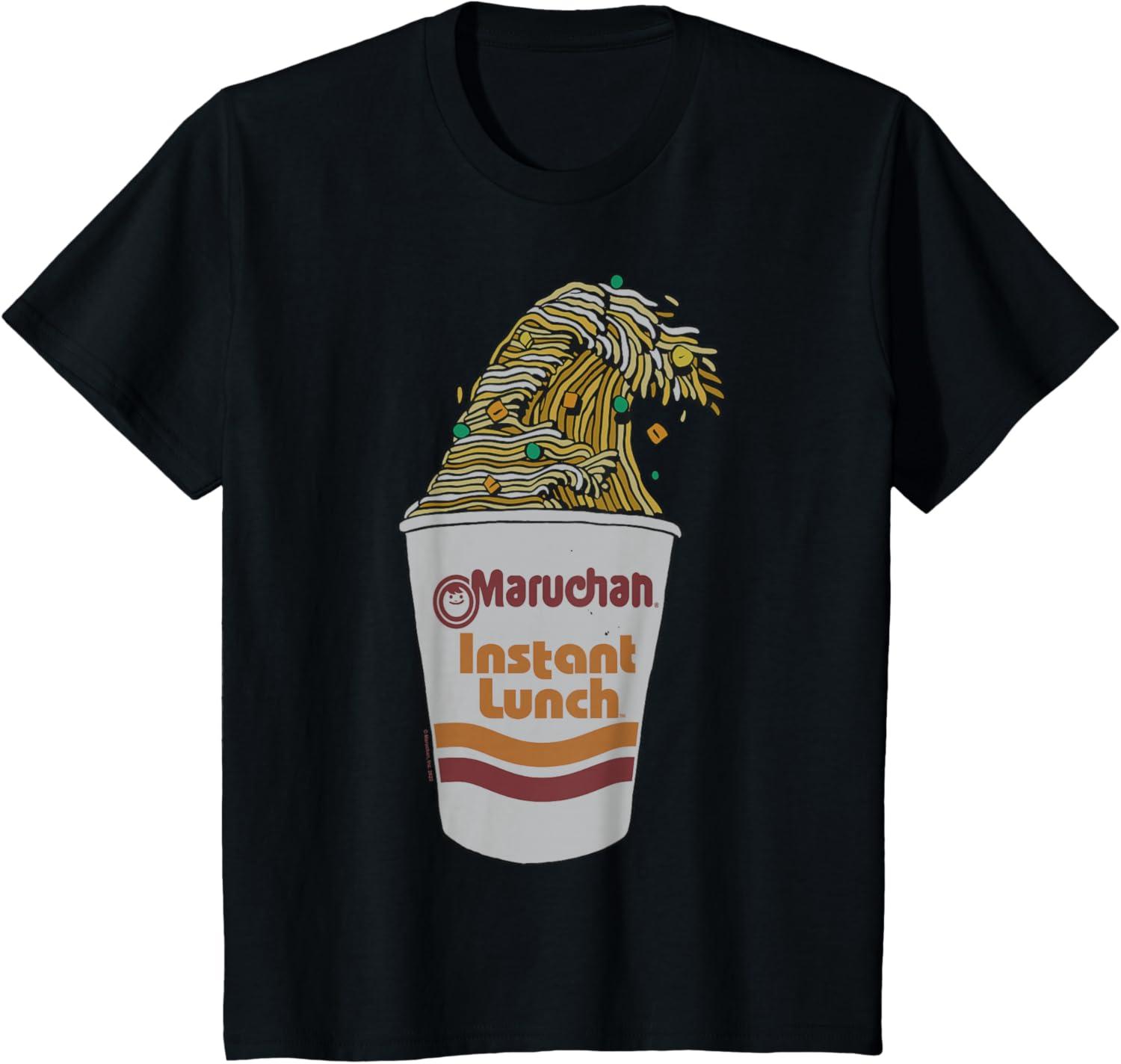 image:imageMaruchan Instant Lunch Ramen Cup Noodle Wave Logo TShirtBlack