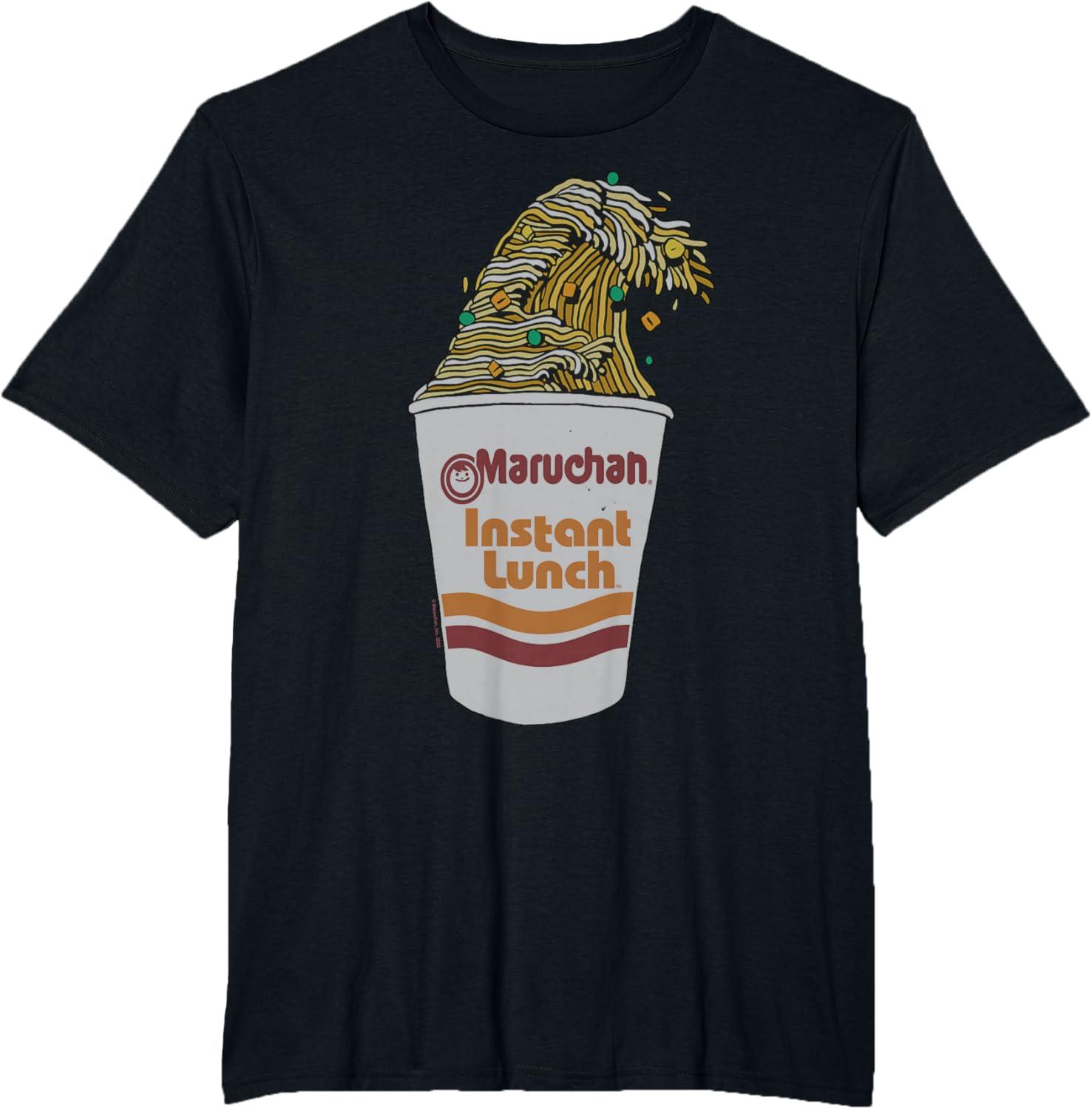 image:imageMaruchan Instant Lunch Ramen Cup Noodle Wave Logo TShirtBlack