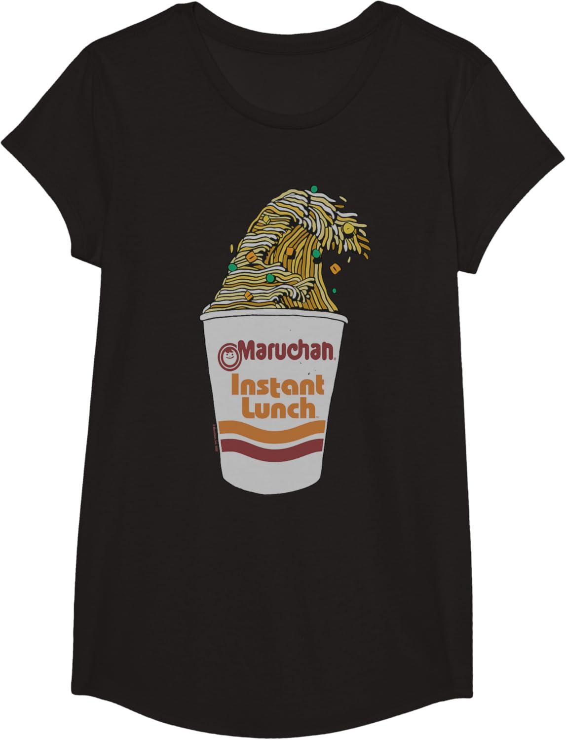 image:imageMaruchan Instant Lunch Ramen Cup Noodle Wave Logo TShirtBlack