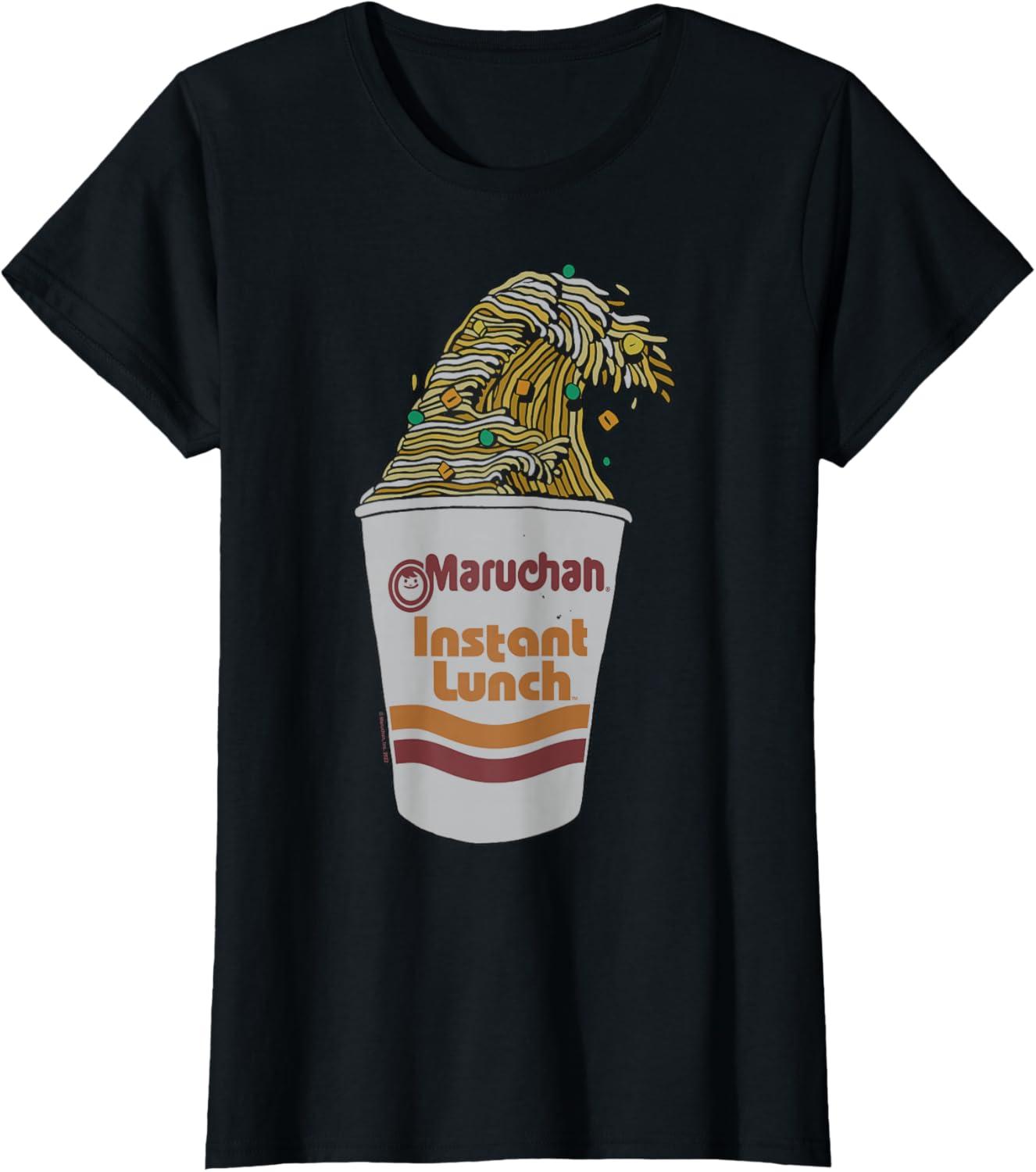 image:imageMaruchan Instant Lunch Ramen Cup Noodle Wave Logo TShirtBlack