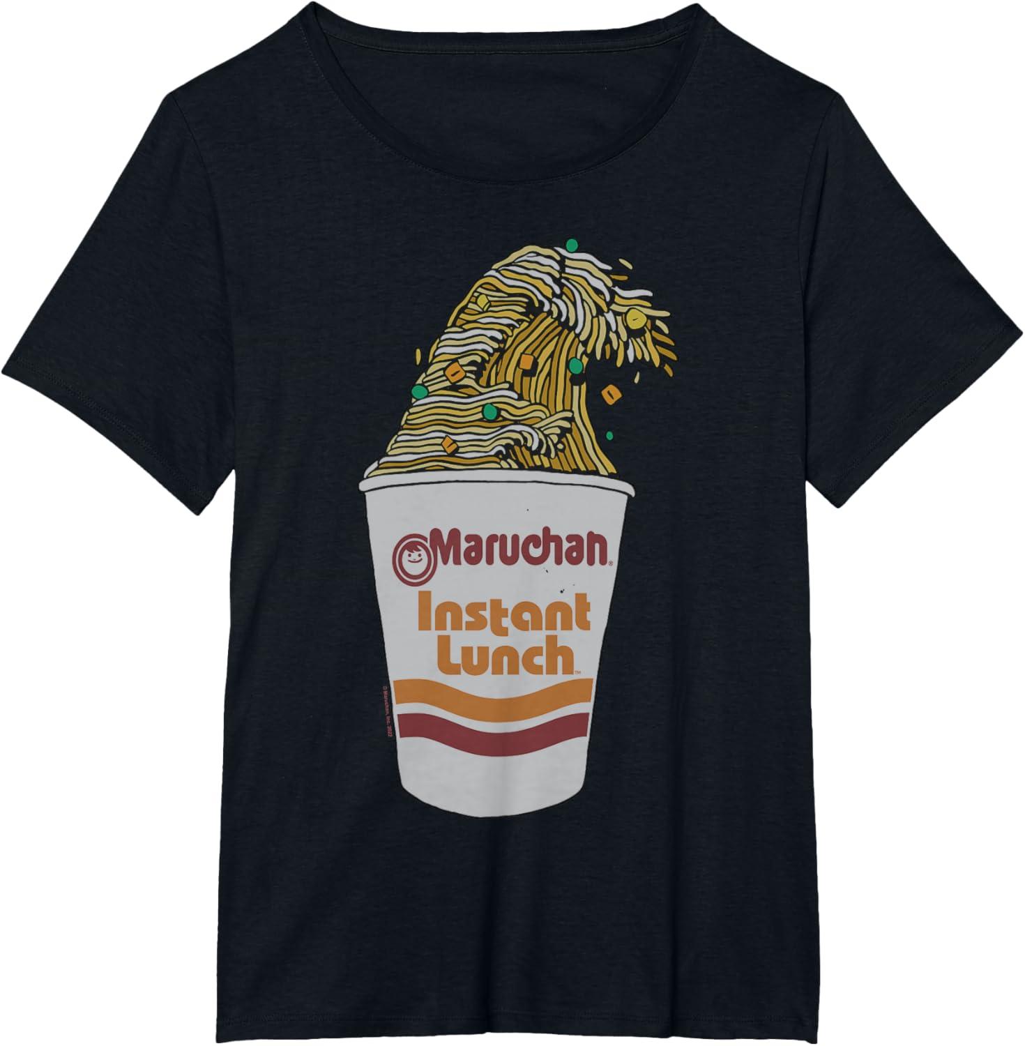 image:imageMaruchan Instant Lunch Ramen Cup Noodle Wave Logo TShirtBlack