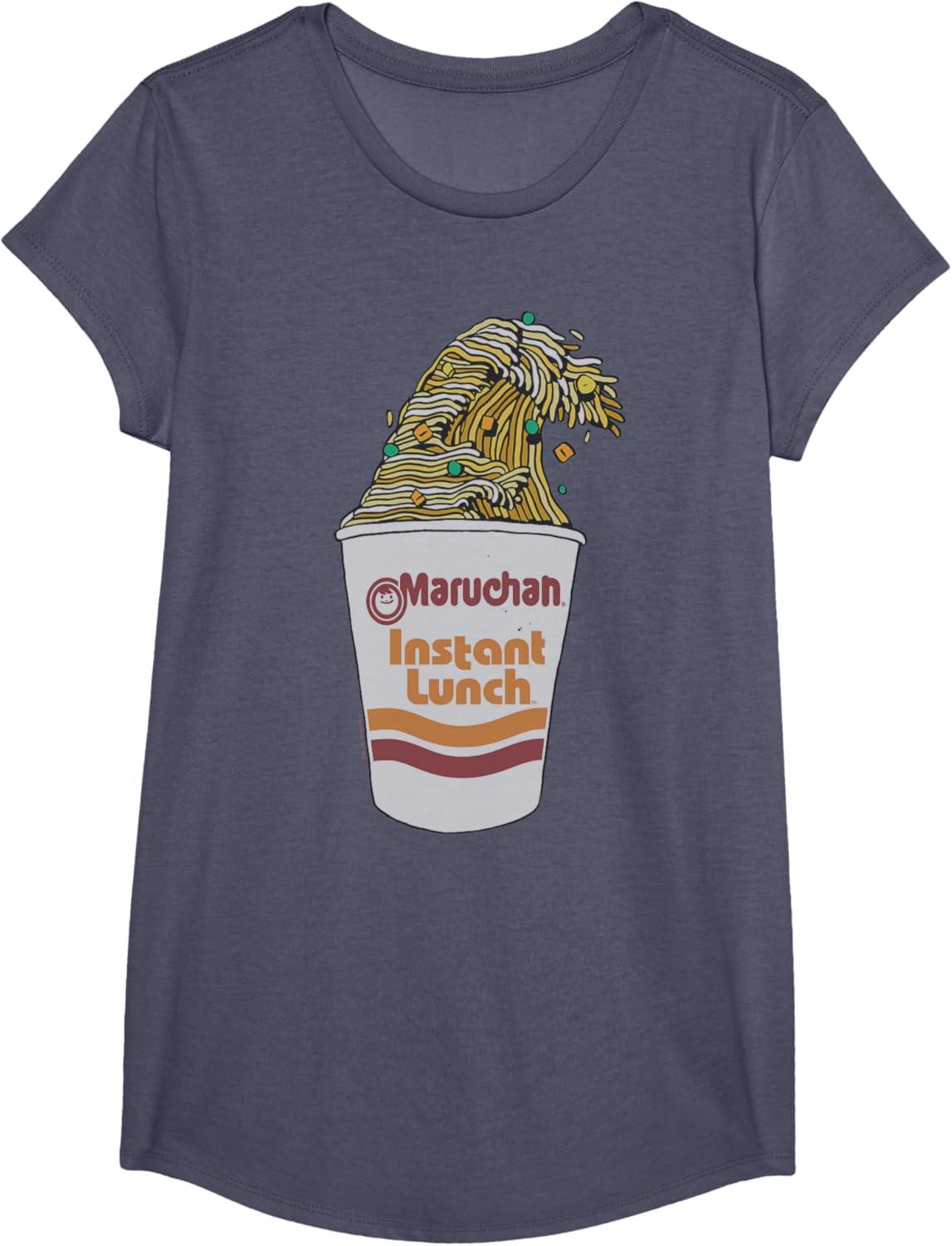 image:imageMaruchan Instant Lunch Ramen Cup Noodle Wave Logo TShirtHeather Blue