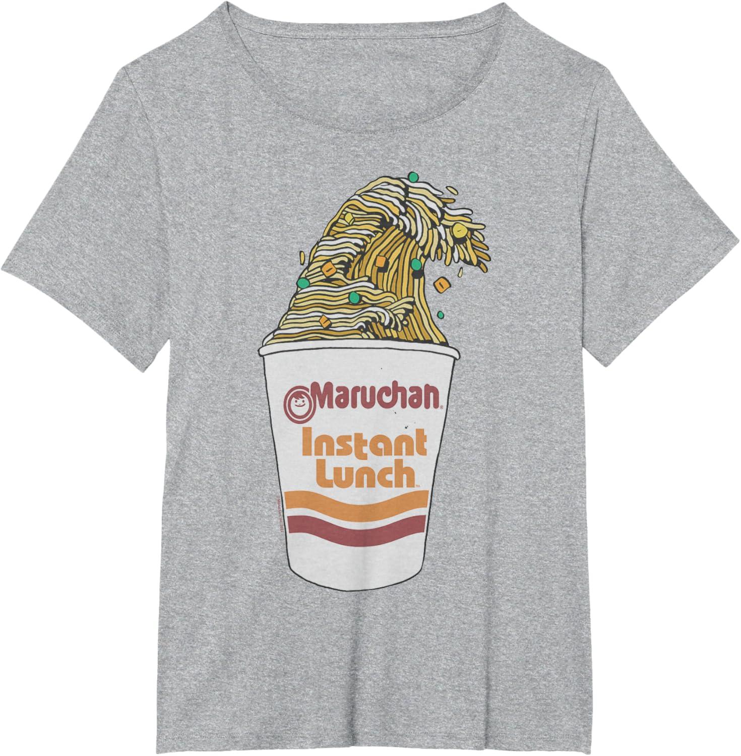 image:imageMaruchan Instant Lunch Ramen Cup Noodle Wave Logo TShirtHeather Grey