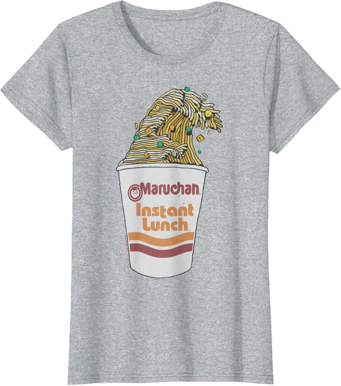 image:imageMaruchan Instant Lunch Ramen Cup Noodle Wave Logo TShirtHeather Grey