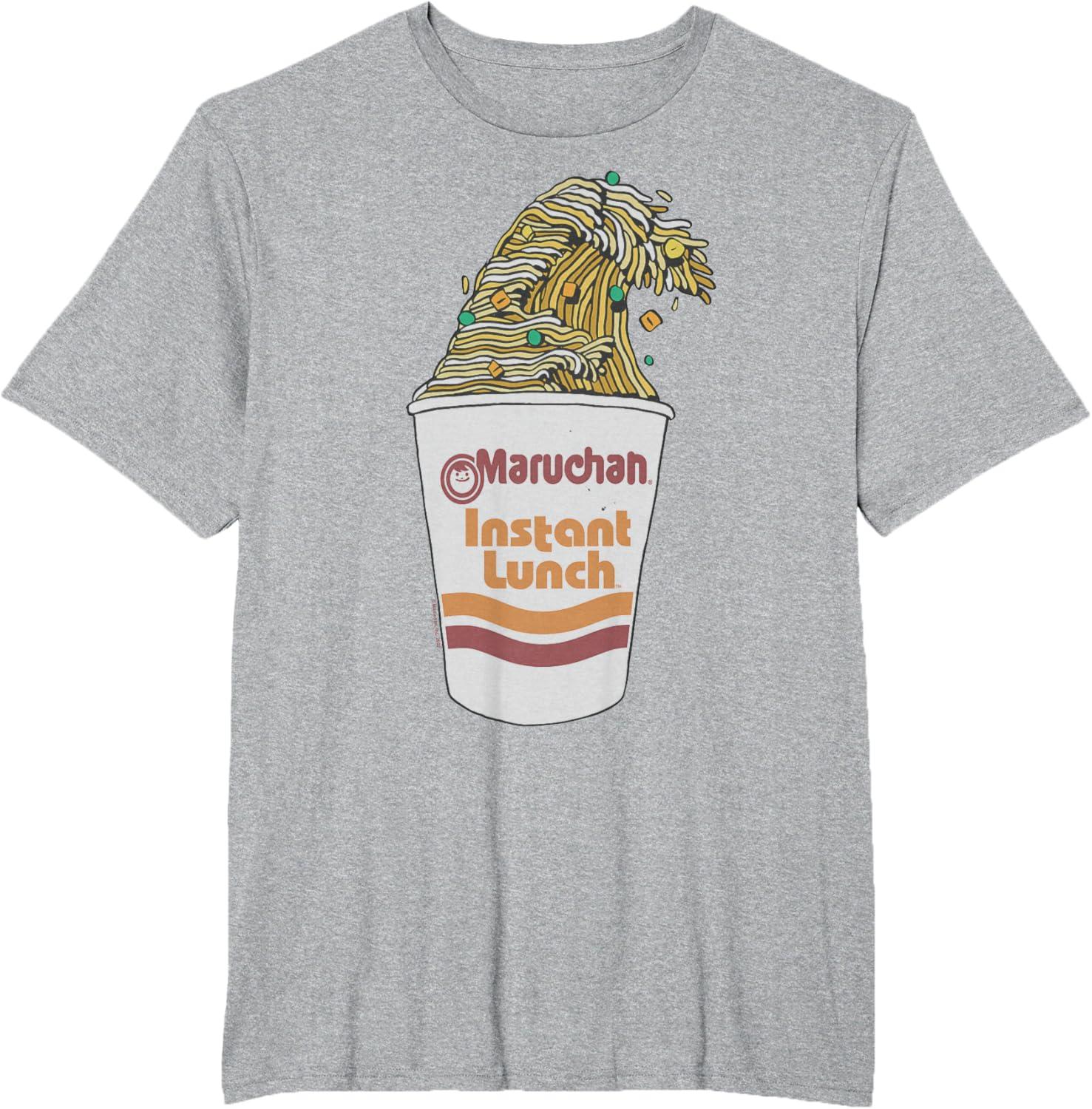 image:imageMaruchan Instant Lunch Ramen Cup Noodle Wave Logo TShirtHeather Grey