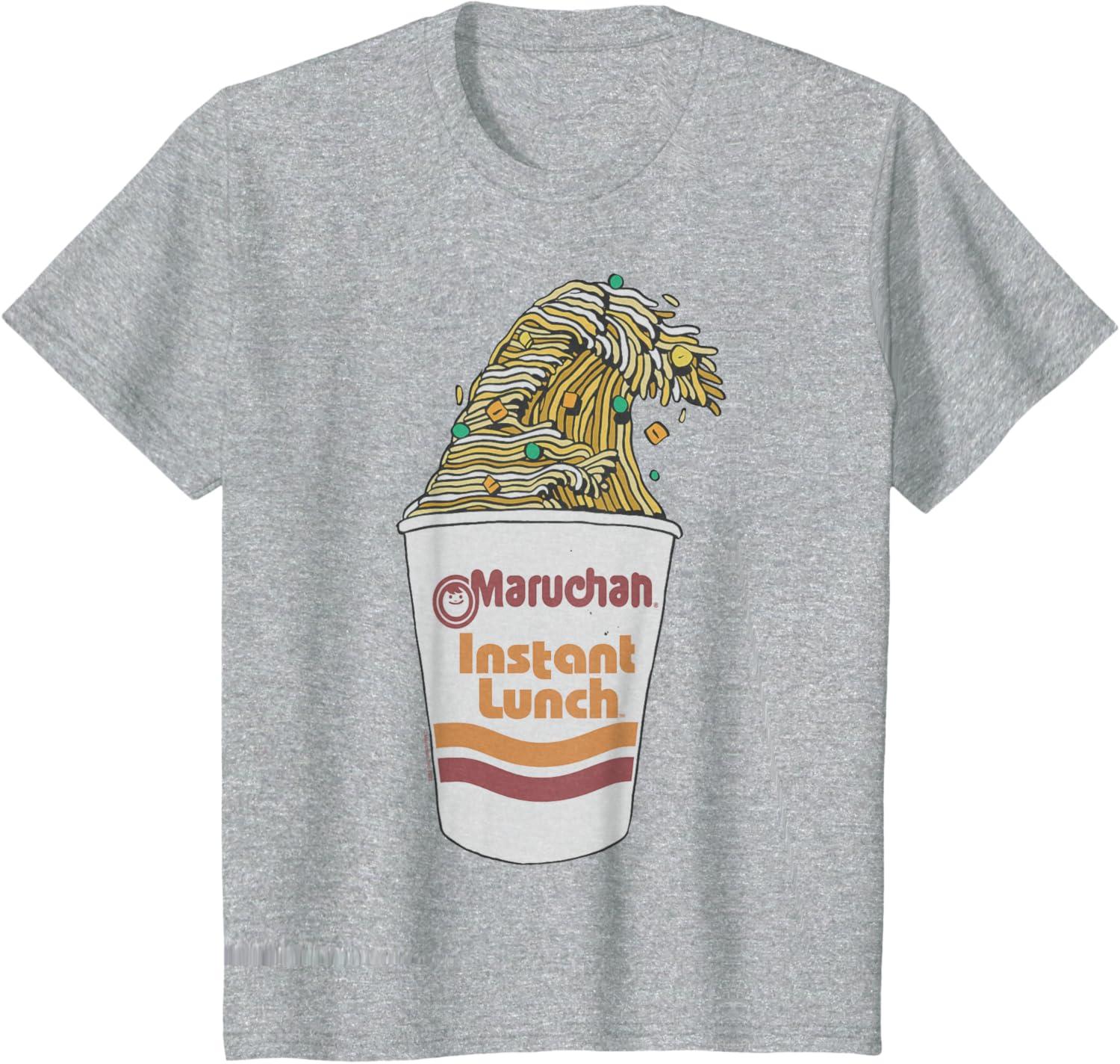 image:imageMaruchan Instant Lunch Ramen Cup Noodle Wave Logo TShirtHeather Grey