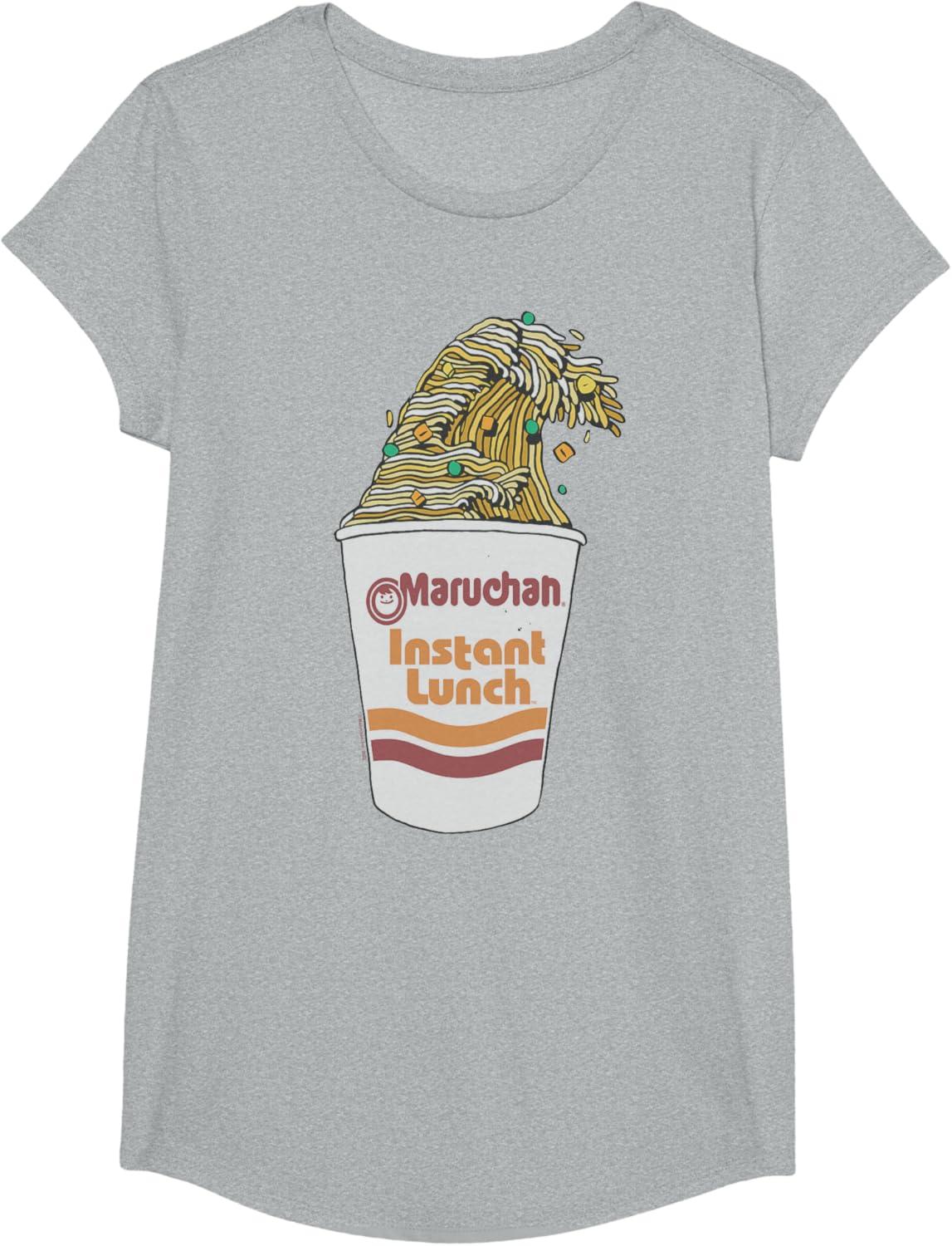 image:imageMaruchan Instant Lunch Ramen Cup Noodle Wave Logo TShirtHeather Grey