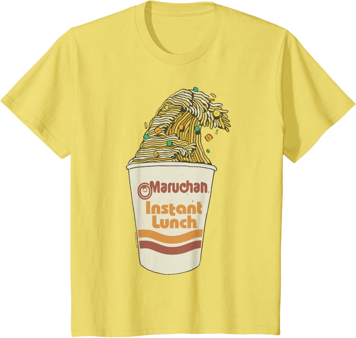 image:imageMaruchan Instant Lunch Ramen Cup Noodle Wave Logo TShirtLemon Yellow