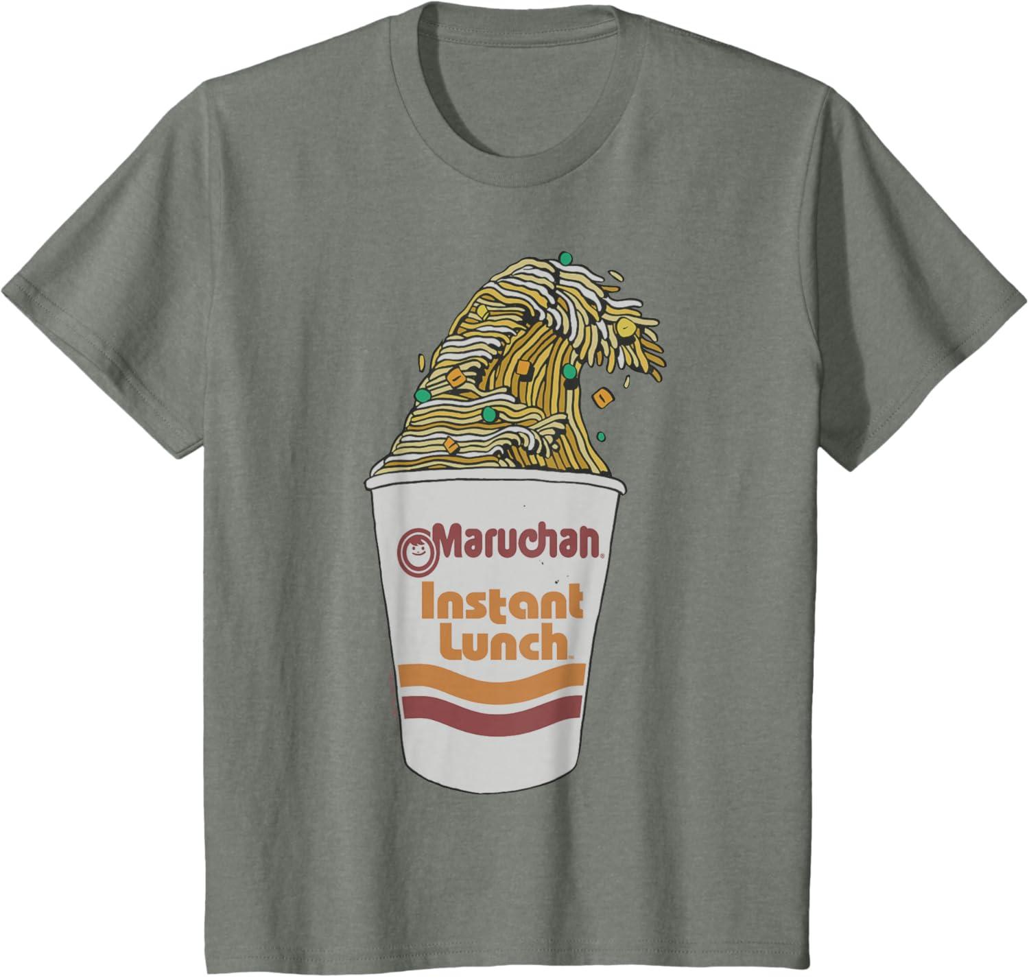 image:imageMaruchan Instant Lunch Ramen Cup Noodle Wave Logo TShirtOlive Heather