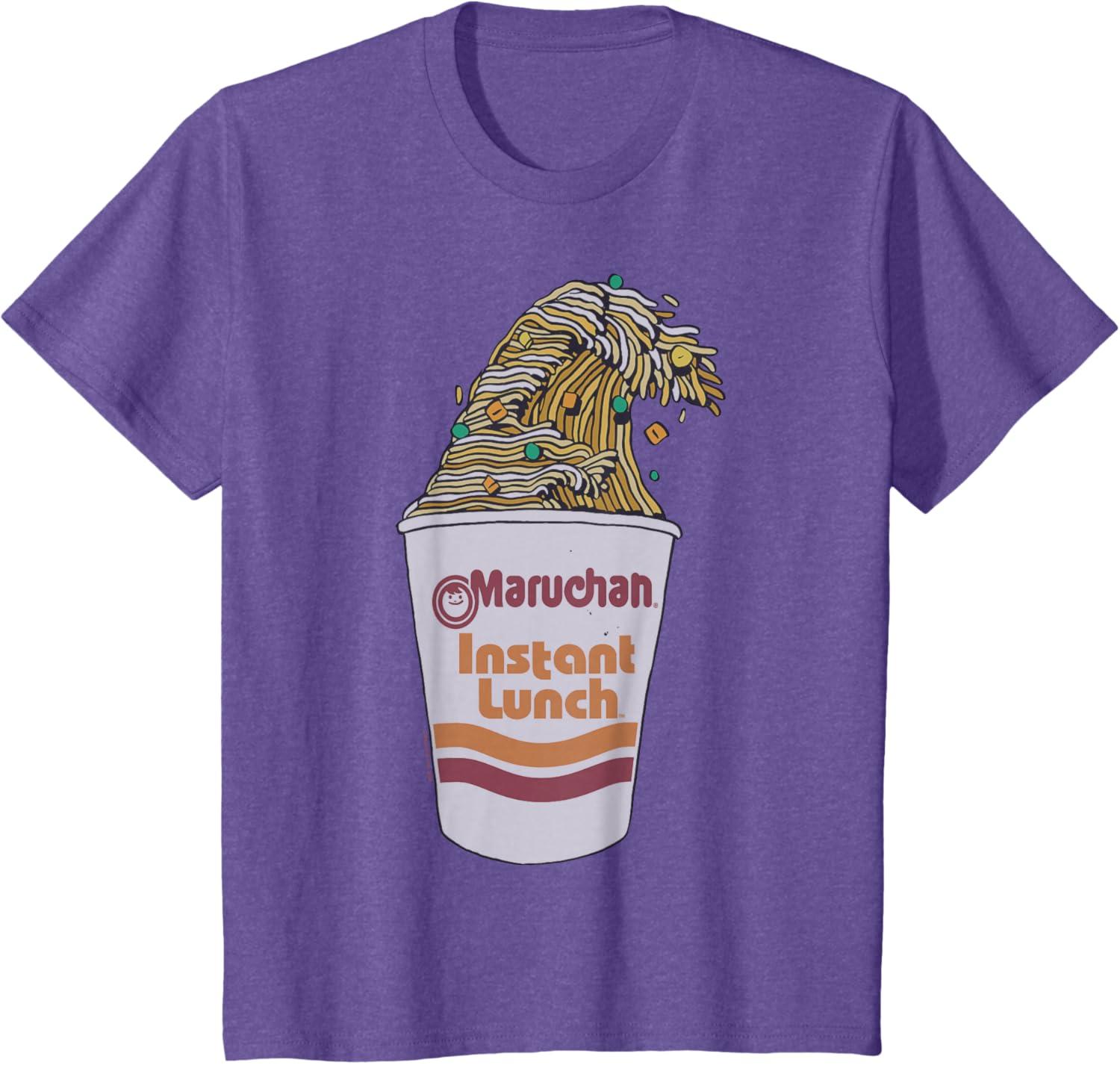 image:imageMaruchan Instant Lunch Ramen Cup Noodle Wave Logo TShirtPurple Heather