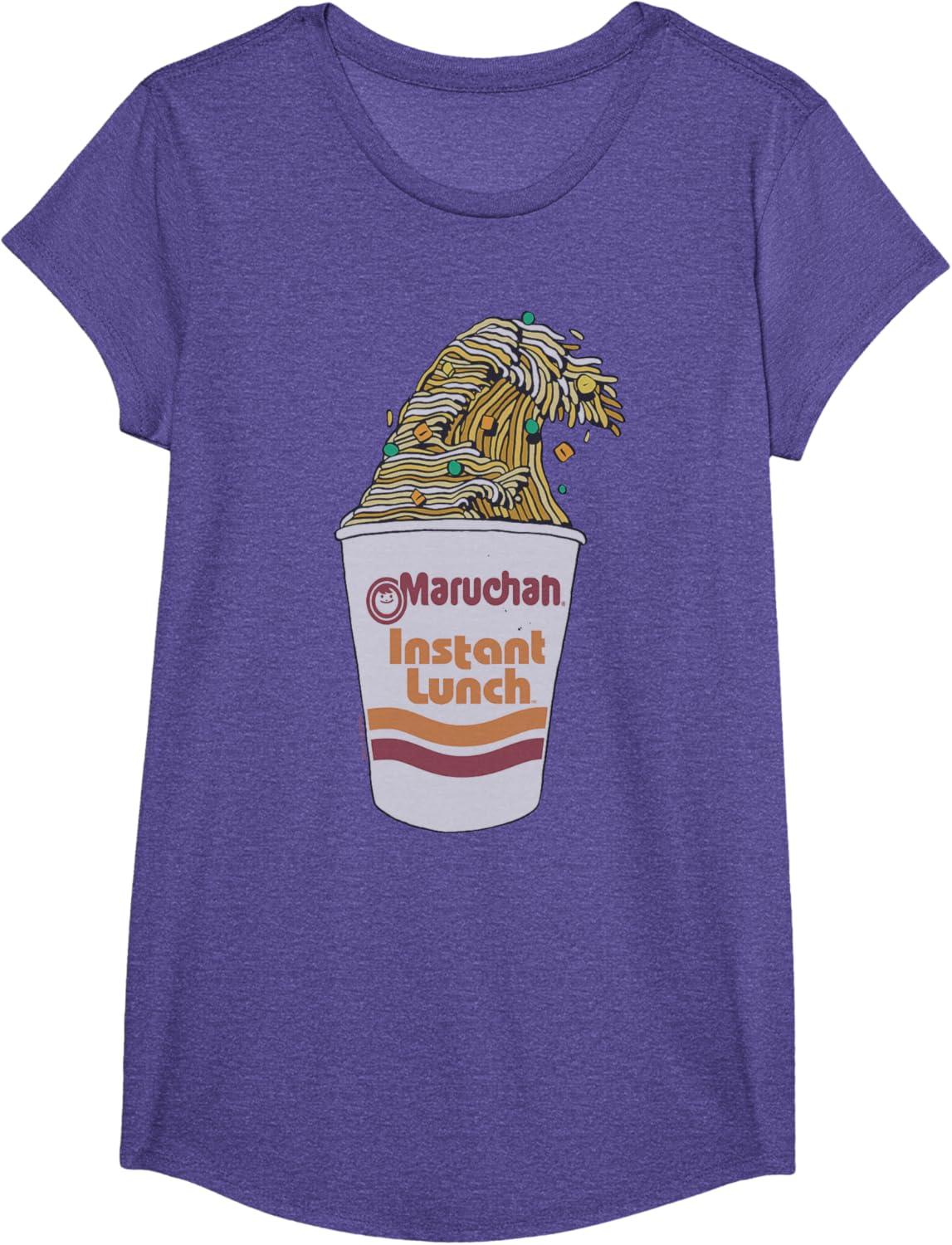 image:imageMaruchan Instant Lunch Ramen Cup Noodle Wave Logo TShirtPurple Heather
