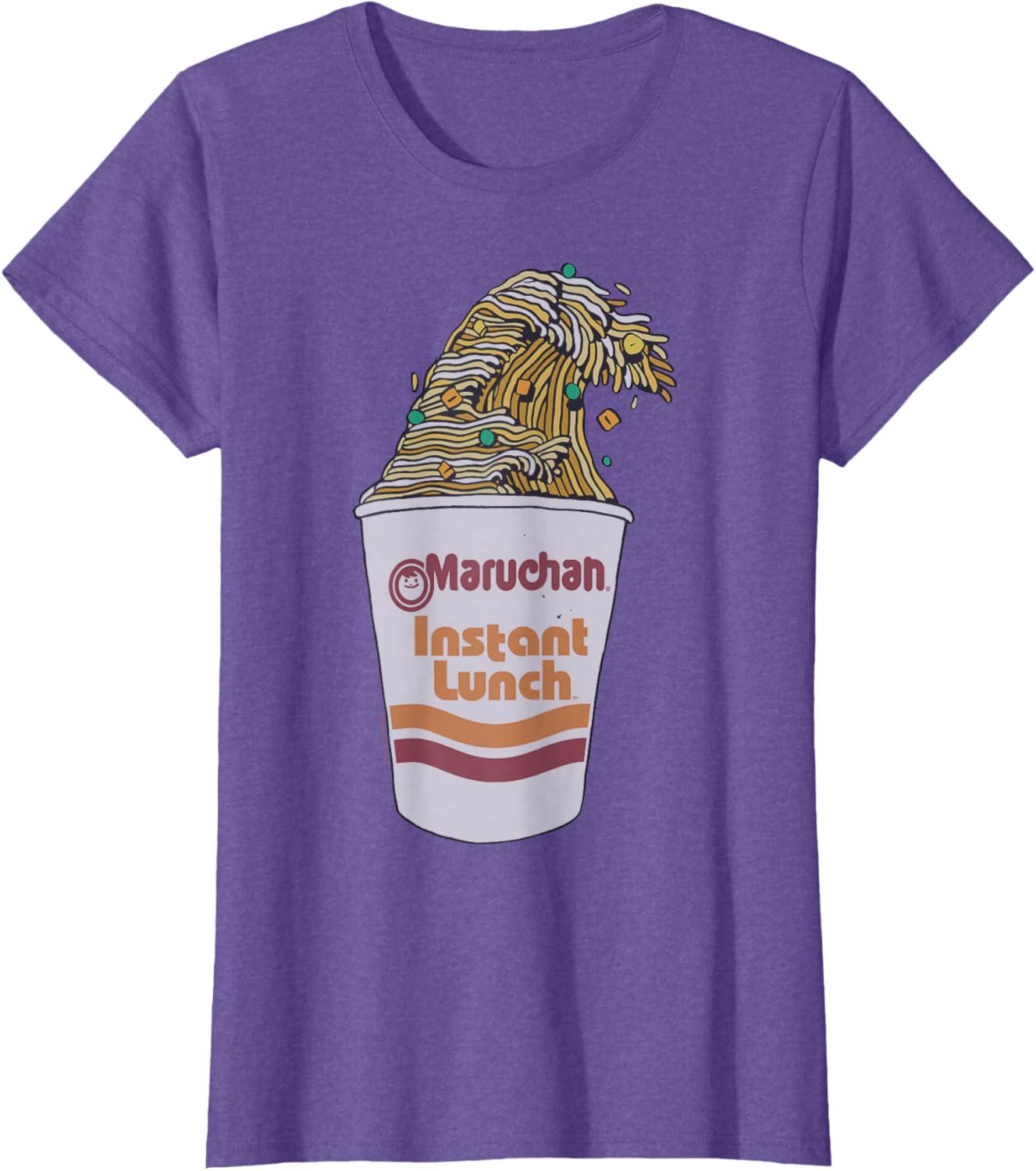 image:imageMaruchan Instant Lunch Ramen Cup Noodle Wave Logo TShirtPurple Heather
