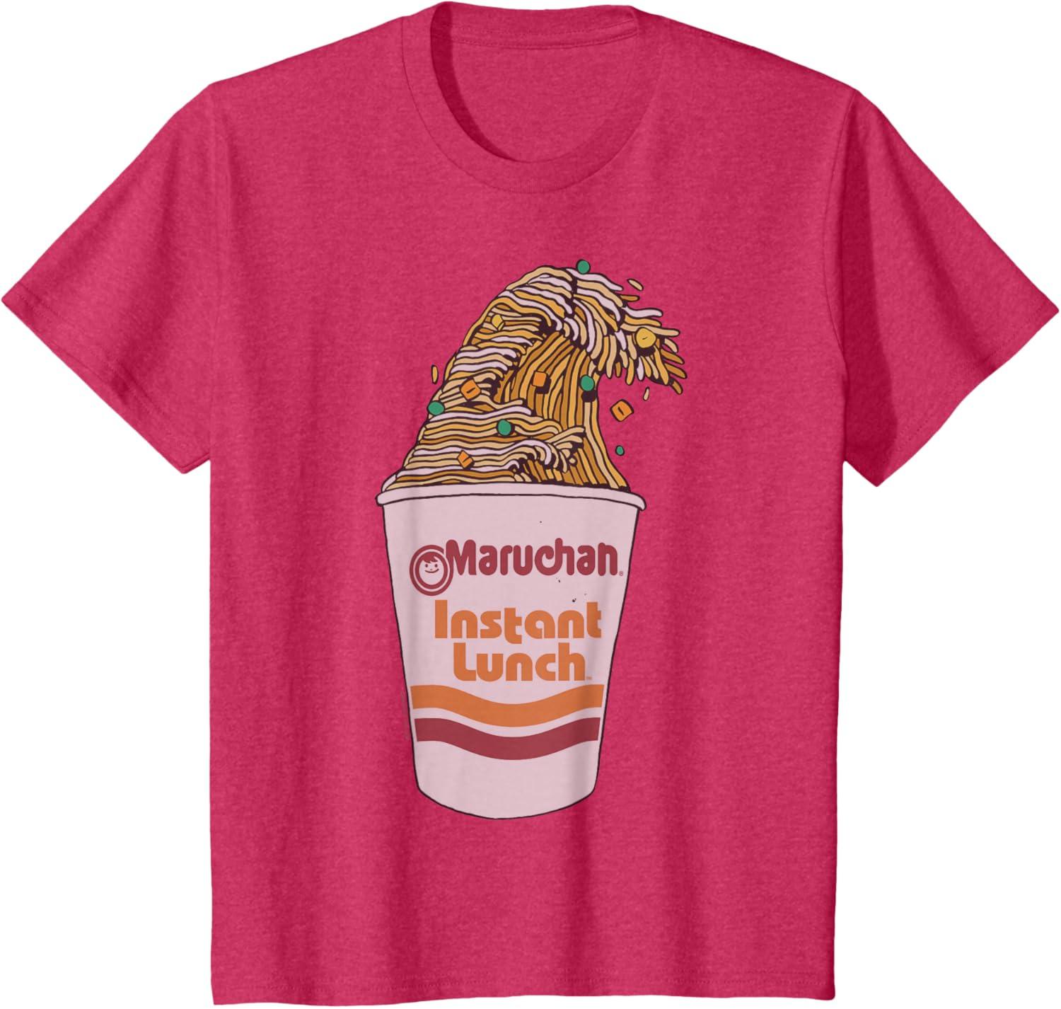 image:imageMaruchan Instant Lunch Ramen Cup Noodle Wave Logo TShirtRed Heather