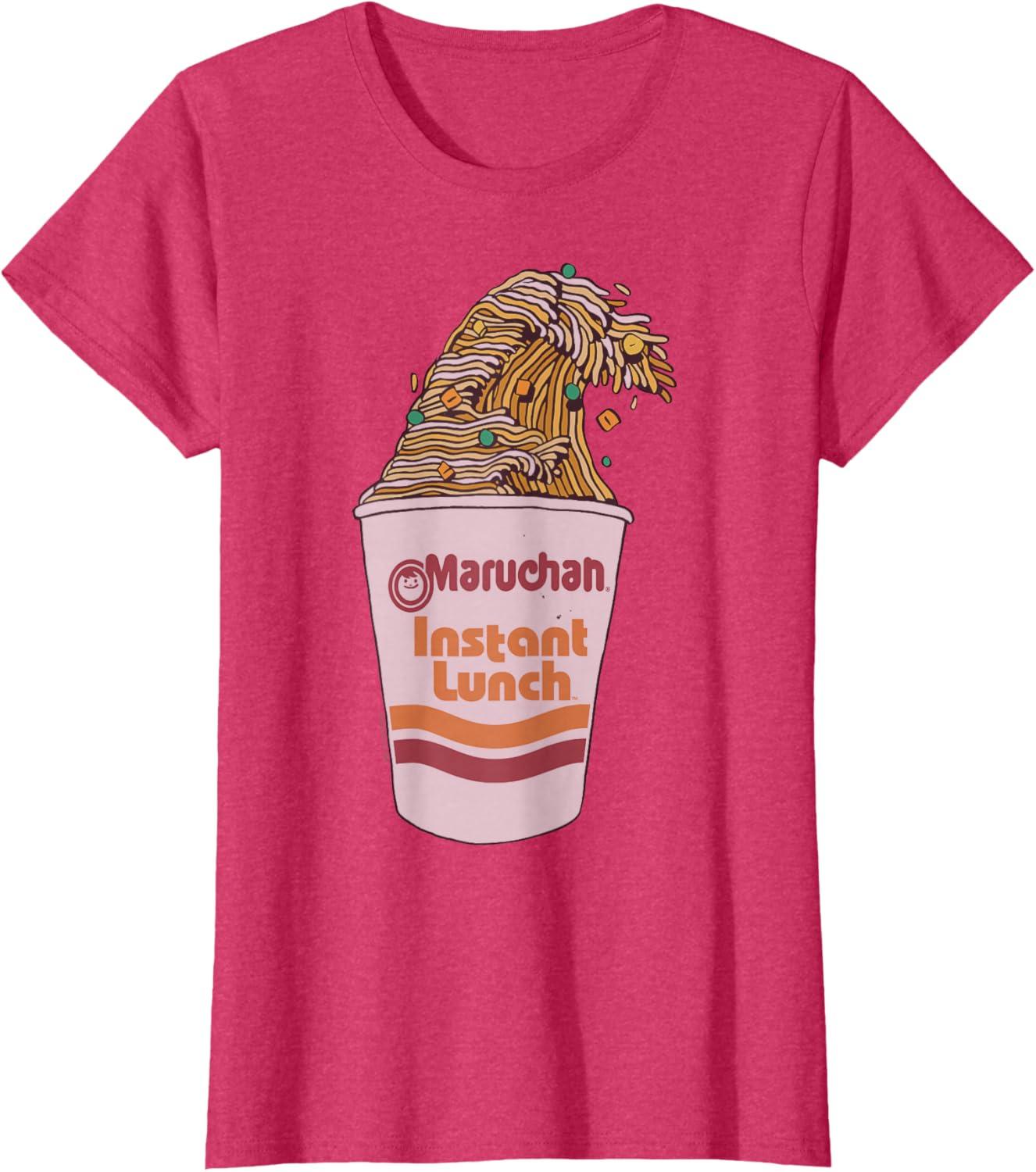 image:imageMaruchan Instant Lunch Ramen Cup Noodle Wave Logo TShirtRed Heather