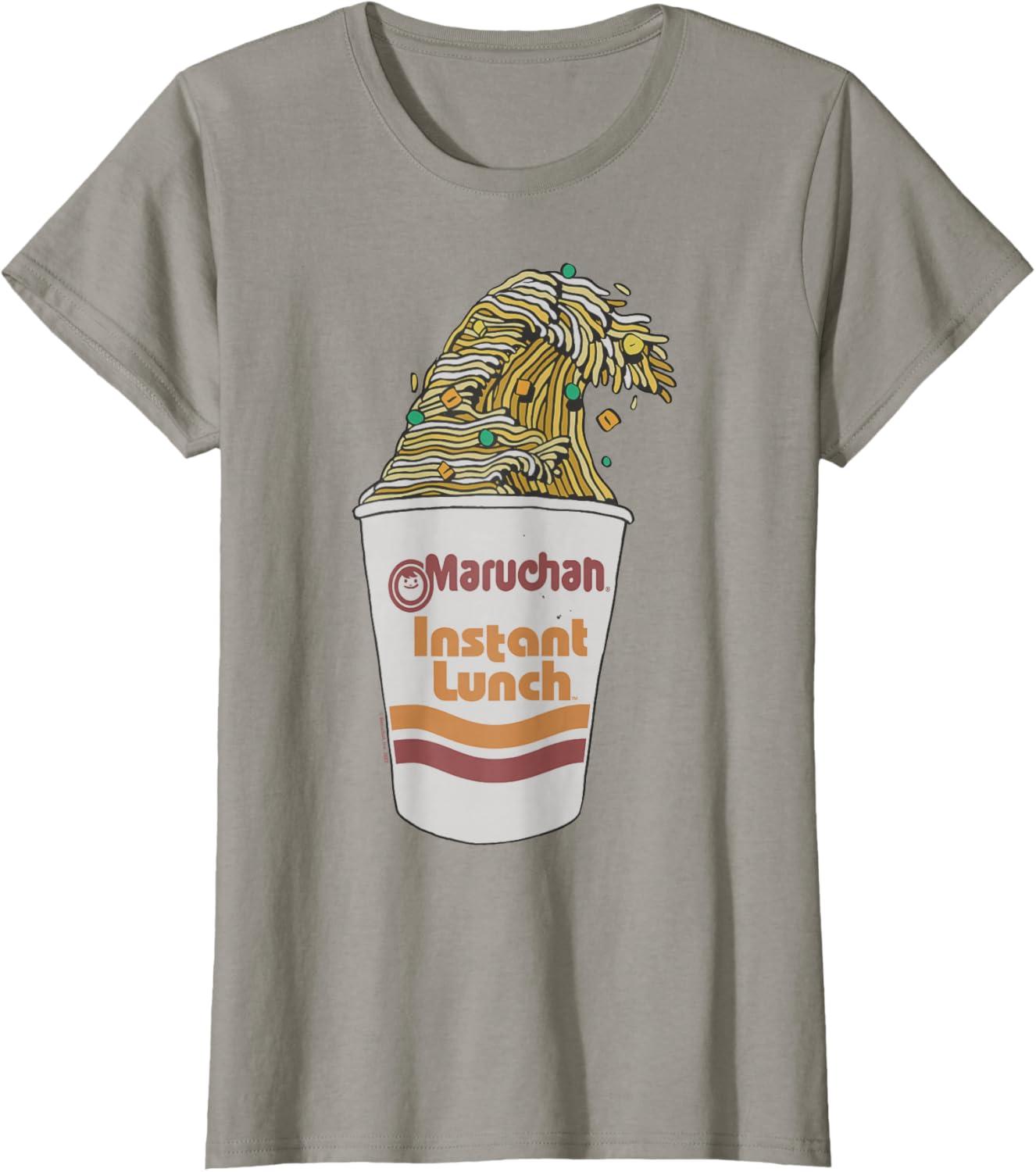 image:imageMaruchan Instant Lunch Ramen Cup Noodle Wave Logo TShirtSlate Grey