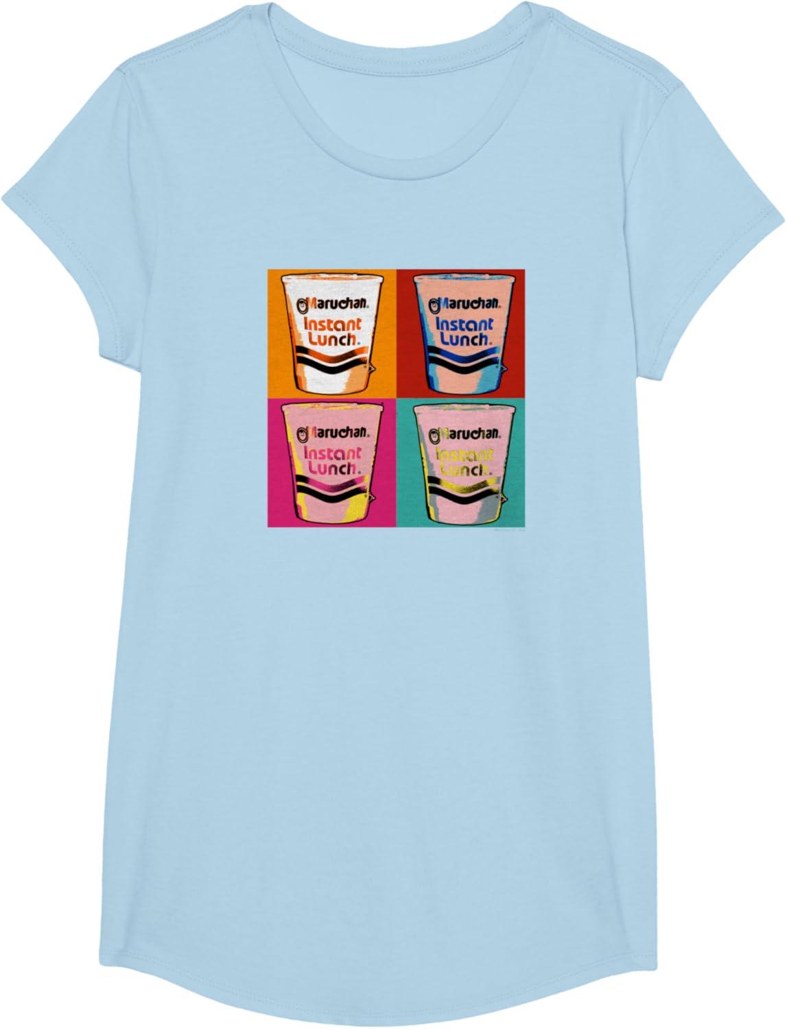 image:imageMaruchan Instant Lunch Ramen Cups Pop Art Painting TShirtBaby Blue