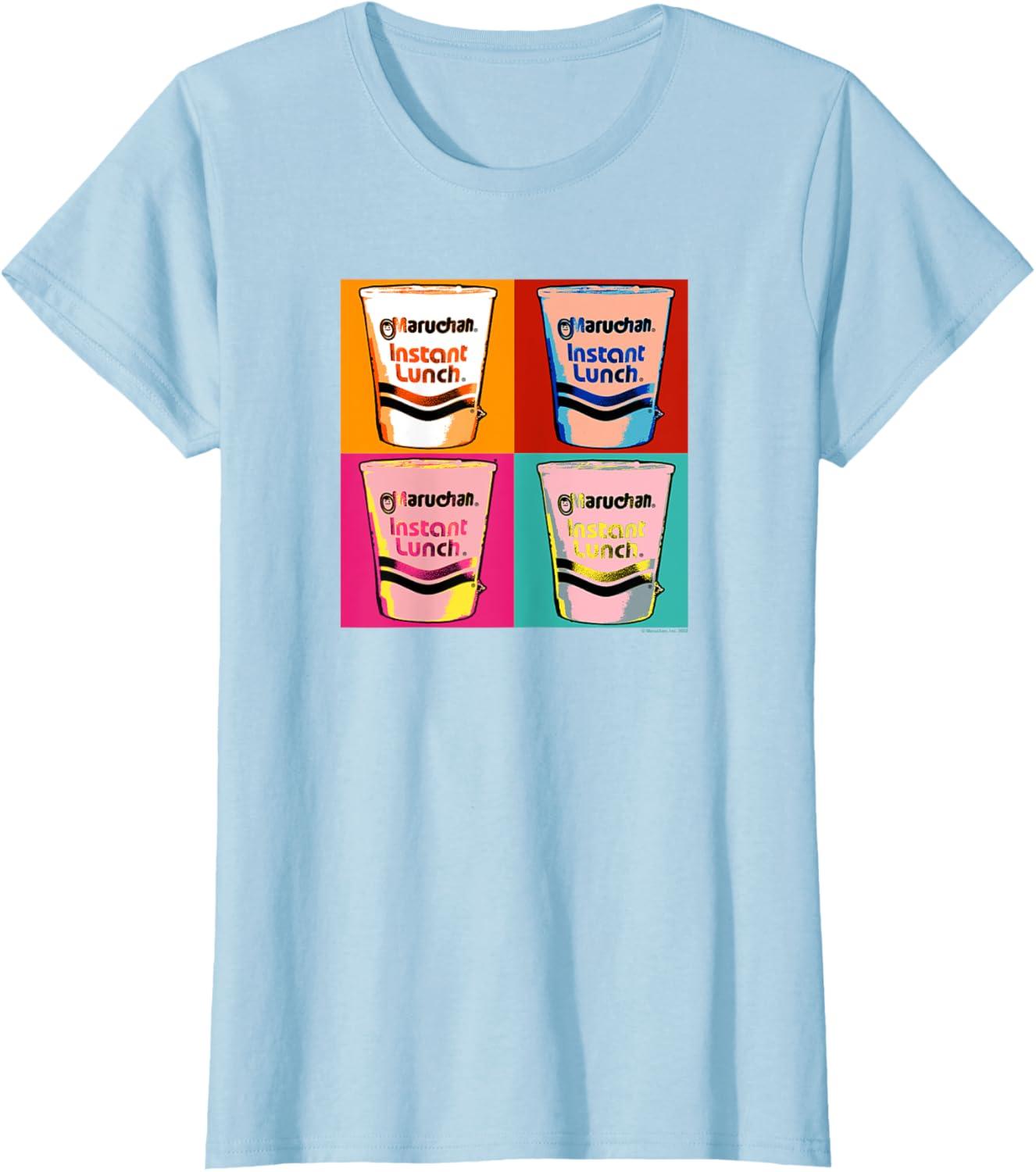 image:imageMaruchan Instant Lunch Ramen Cups Pop Art Painting TShirtBaby Blue