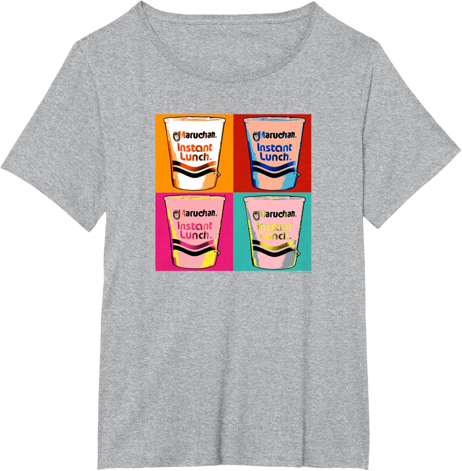 image:imageMaruchan Instant Lunch Ramen Cups Pop Art Painting TShirtHeather Grey