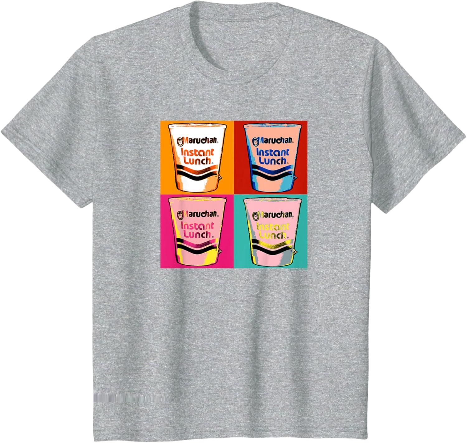 image:imageMaruchan Instant Lunch Ramen Cups Pop Art Painting TShirtHeather Grey