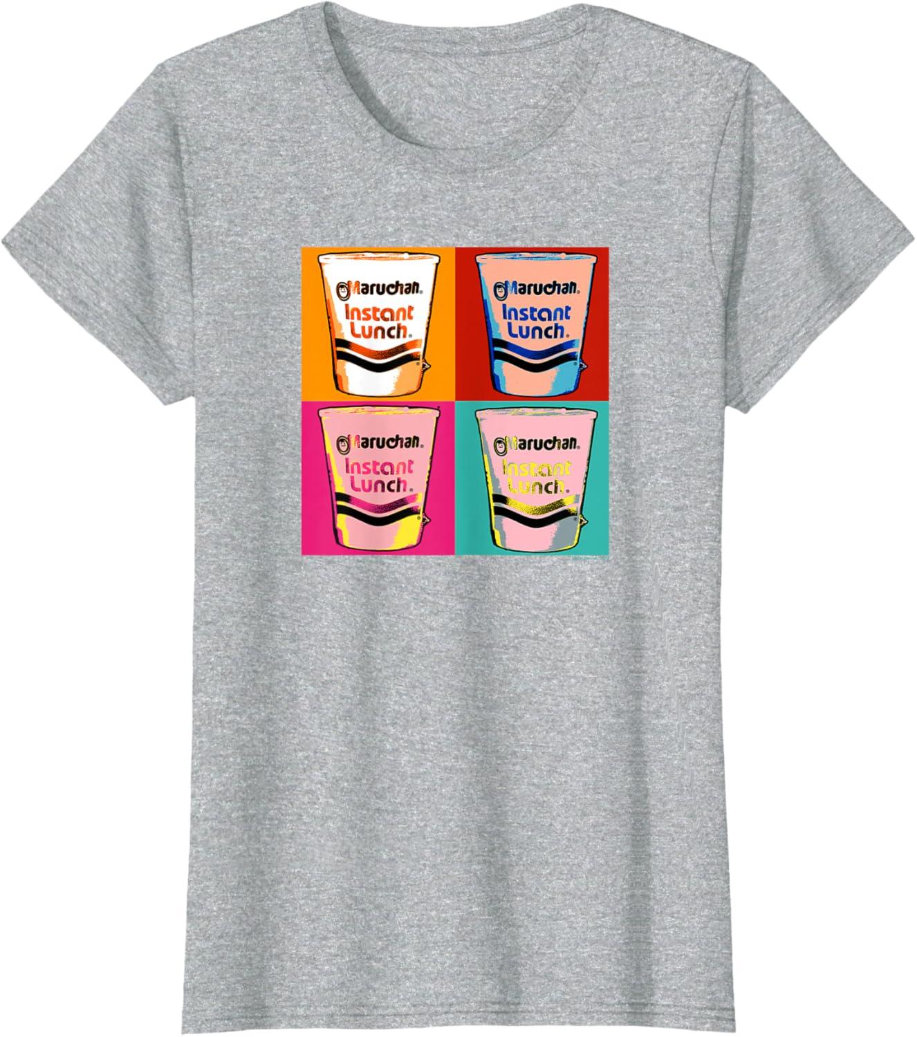 image:imageMaruchan Instant Lunch Ramen Cups Pop Art Painting TShirtHeather Grey